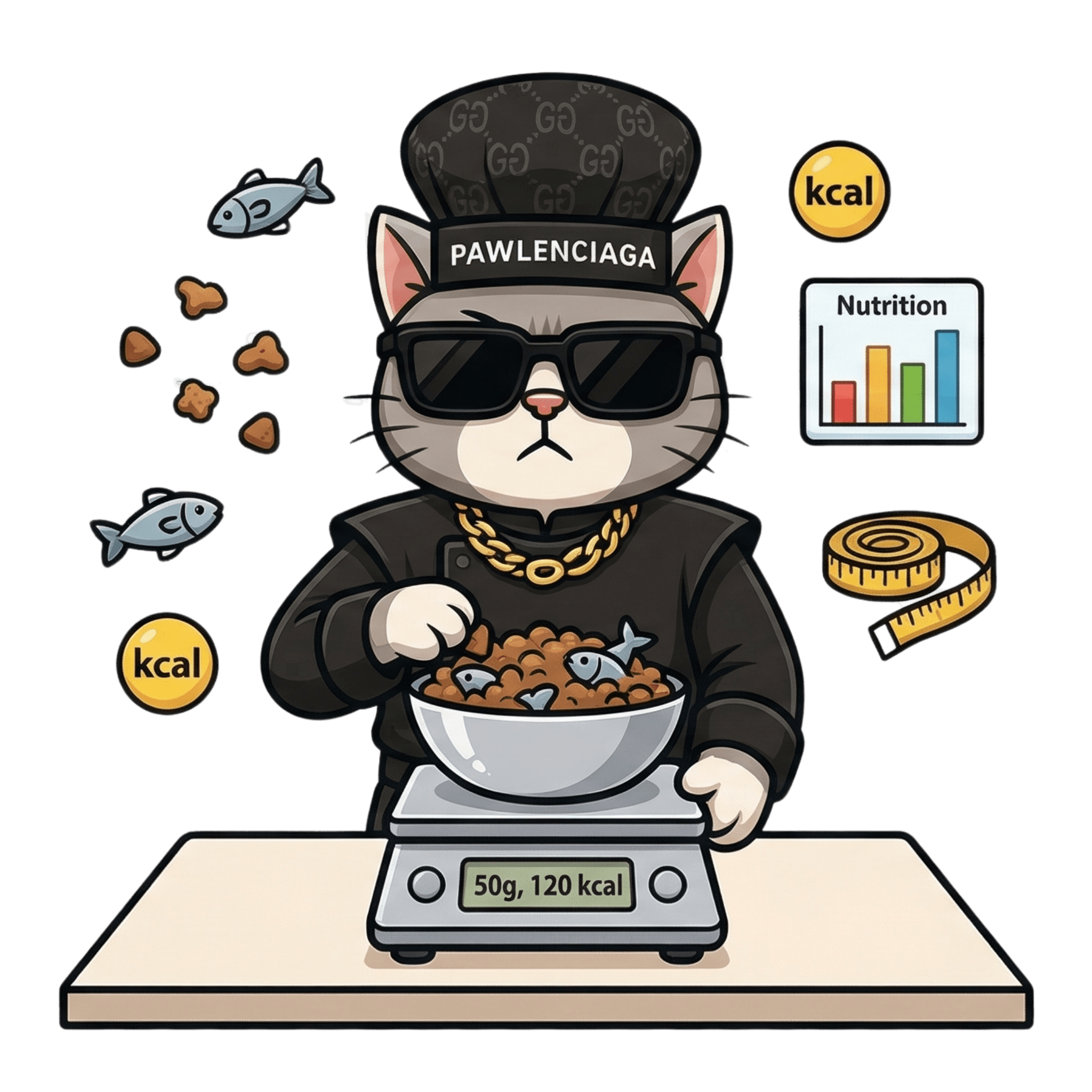 How many calories should a cat eat per day main blog image with cat calorie calculator and food scale