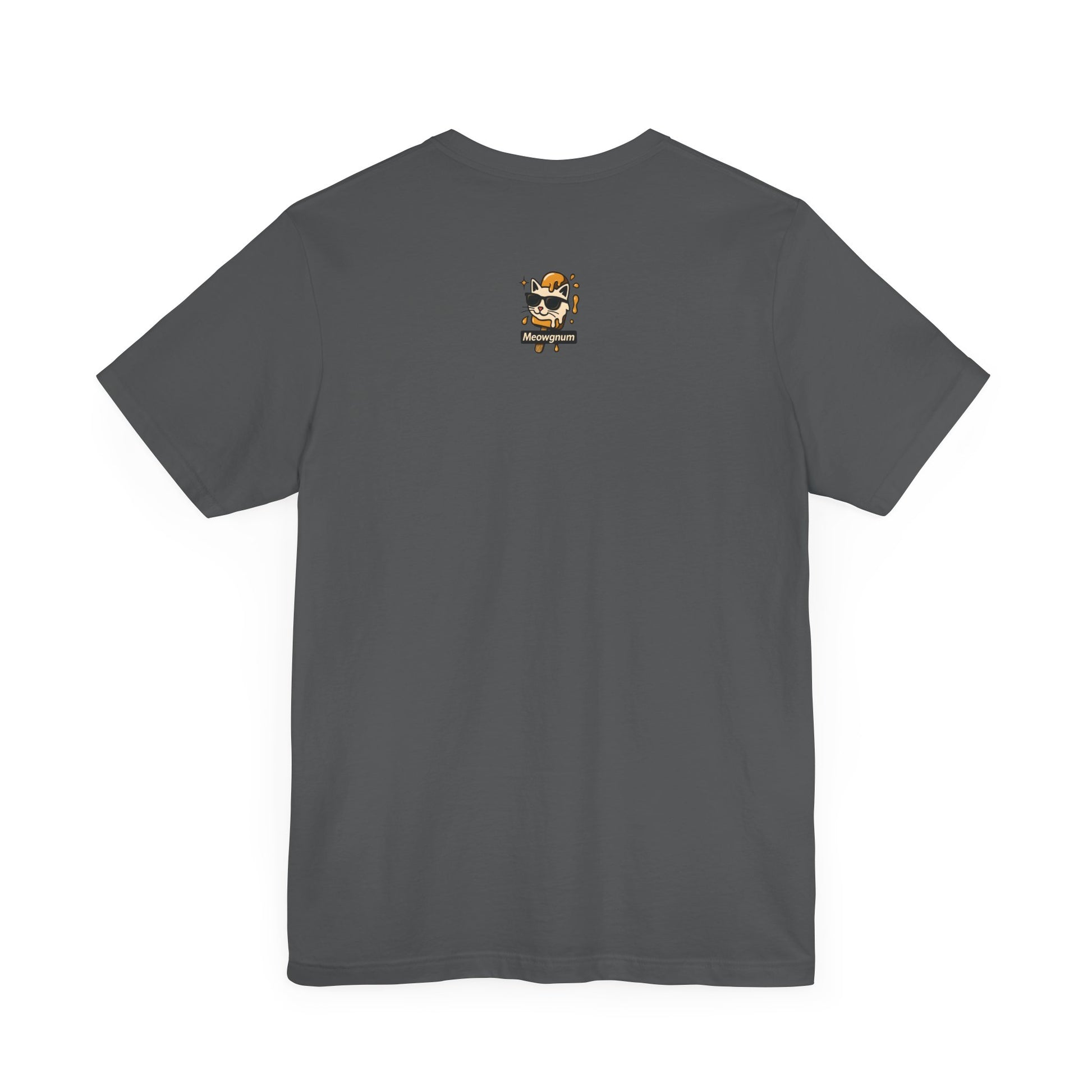 Asphalt cat shirt back view – cat lover t shirt