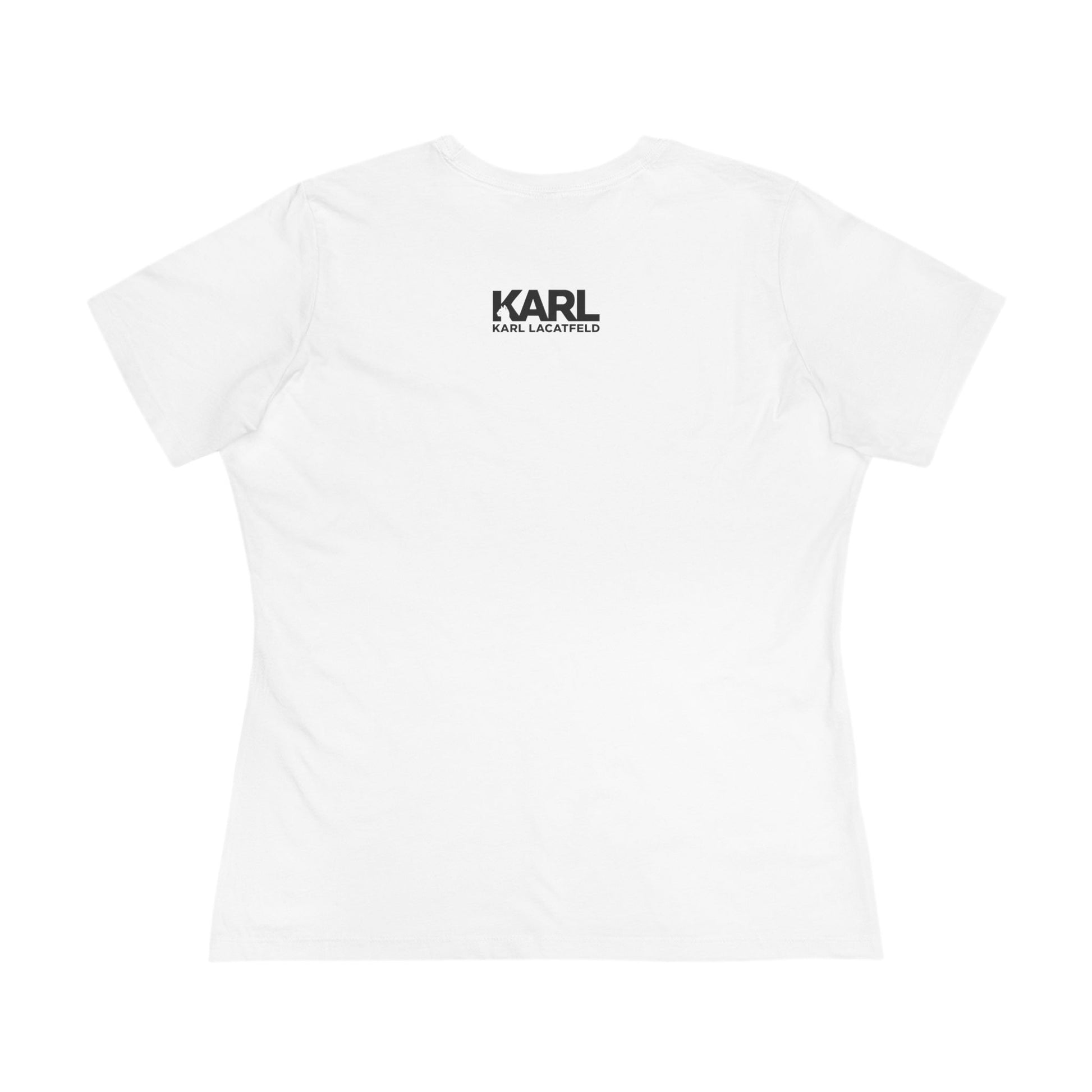 Back view Karl Lacatfeld Cat Shirts For Women in White