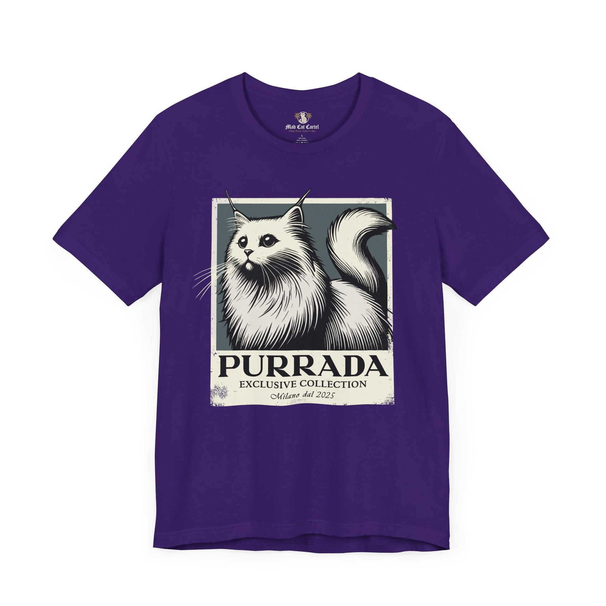 Team purple Purrada Exclusive Milano Cat Graphic T Shirt, cat lover shirt unisex