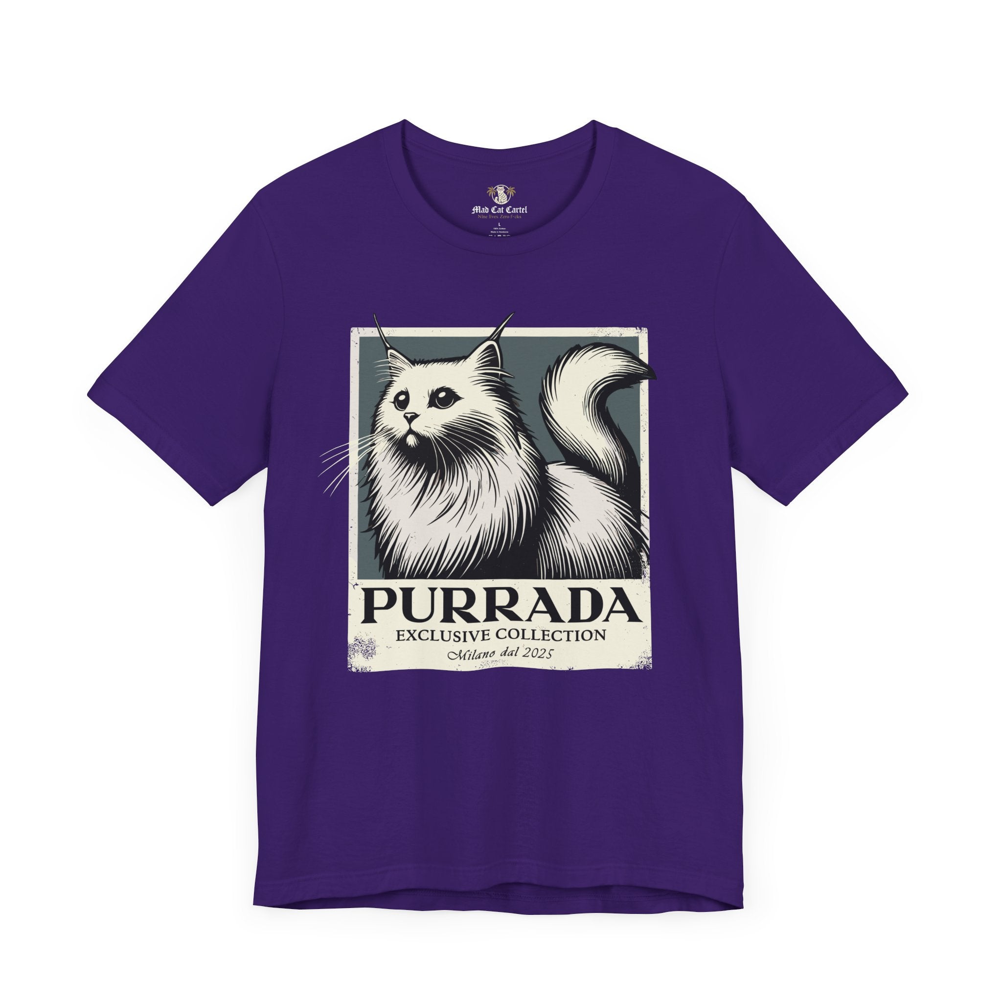 Team purple Purrada Exclusive Milano Cat Graphic T Shirt, cat lover shirt unisex