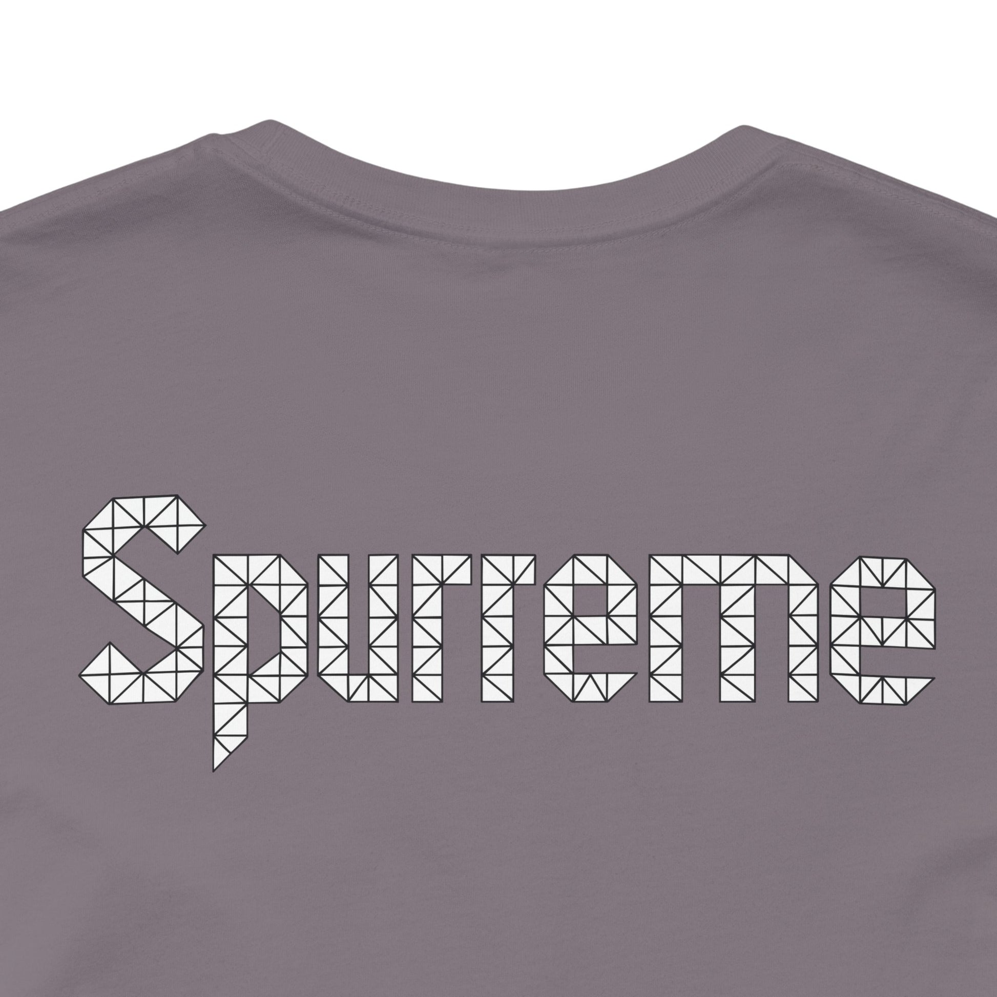 Spurreme Triangular Vision Cat Graphic T Shirt in Storm back print detail, cat lover t shirt