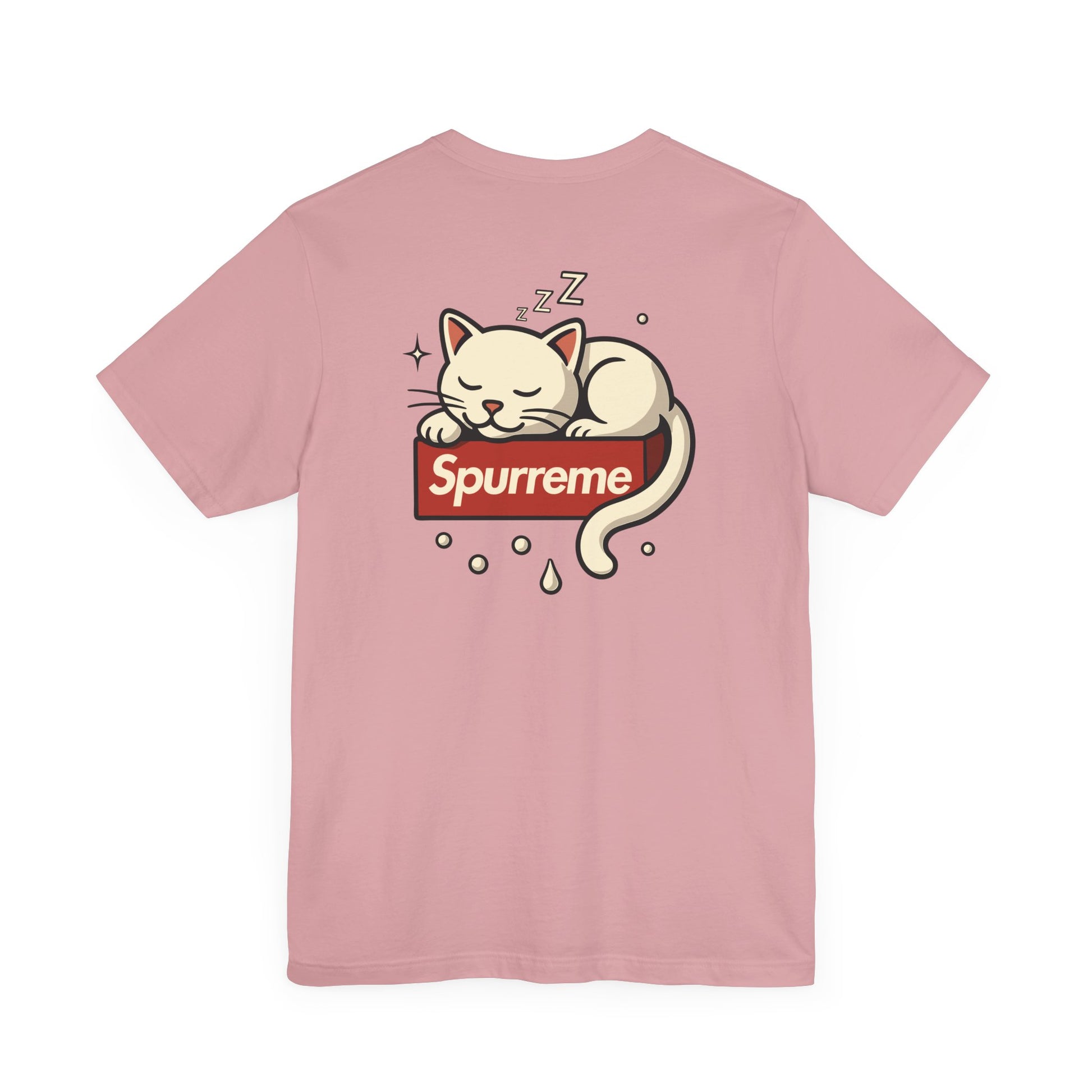 Orchid t shirt back flat lay funny adult shirt for cat lovers