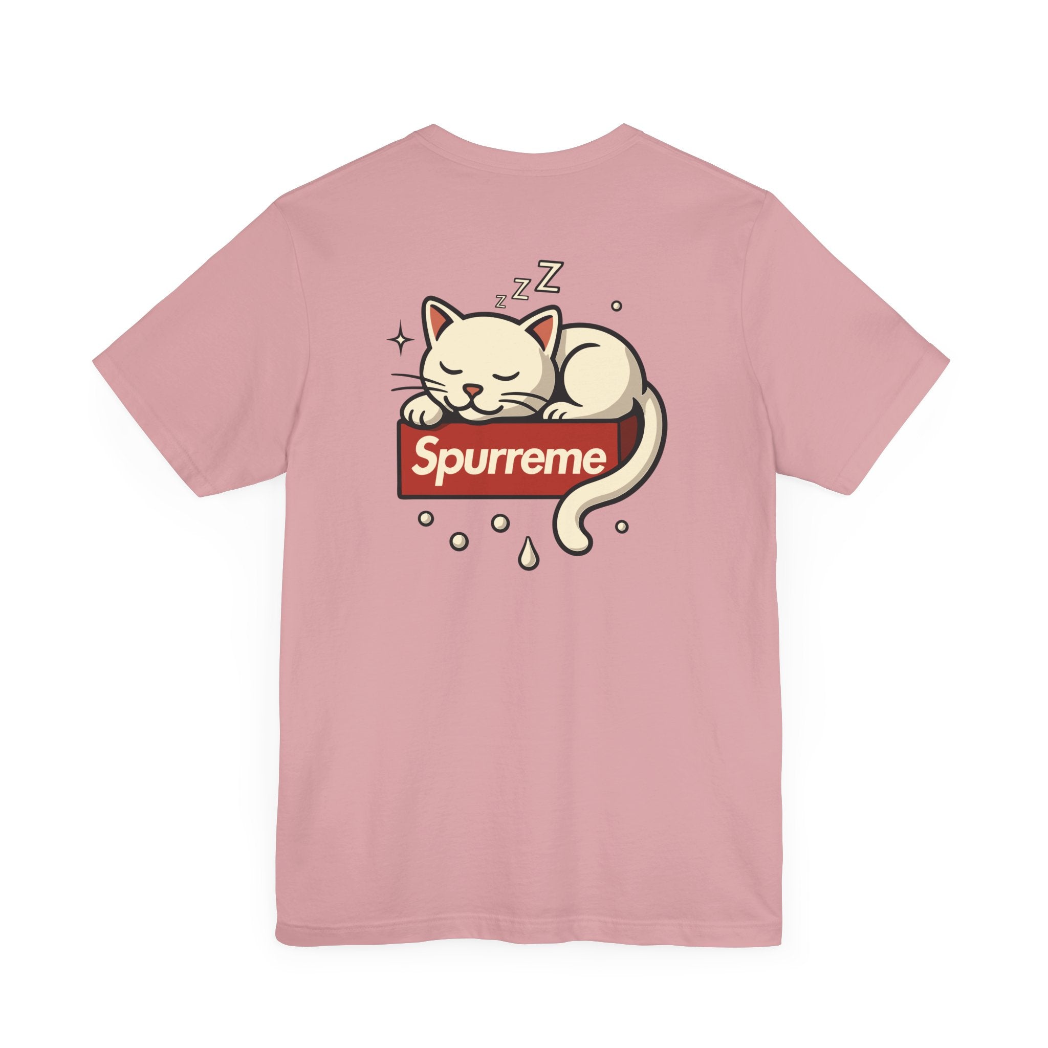 Orchid t shirt back flat lay funny adult shirt for cat lovers