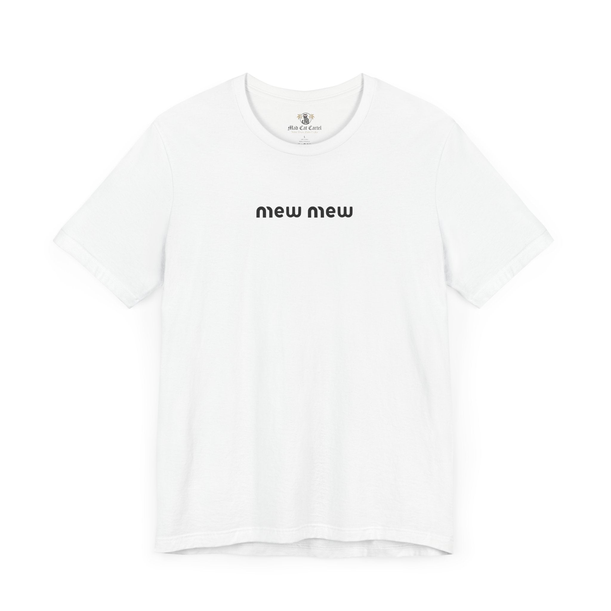 White Mew Mew Retro Gentlecat Graphic T-Shirt – funny cat tees unisex