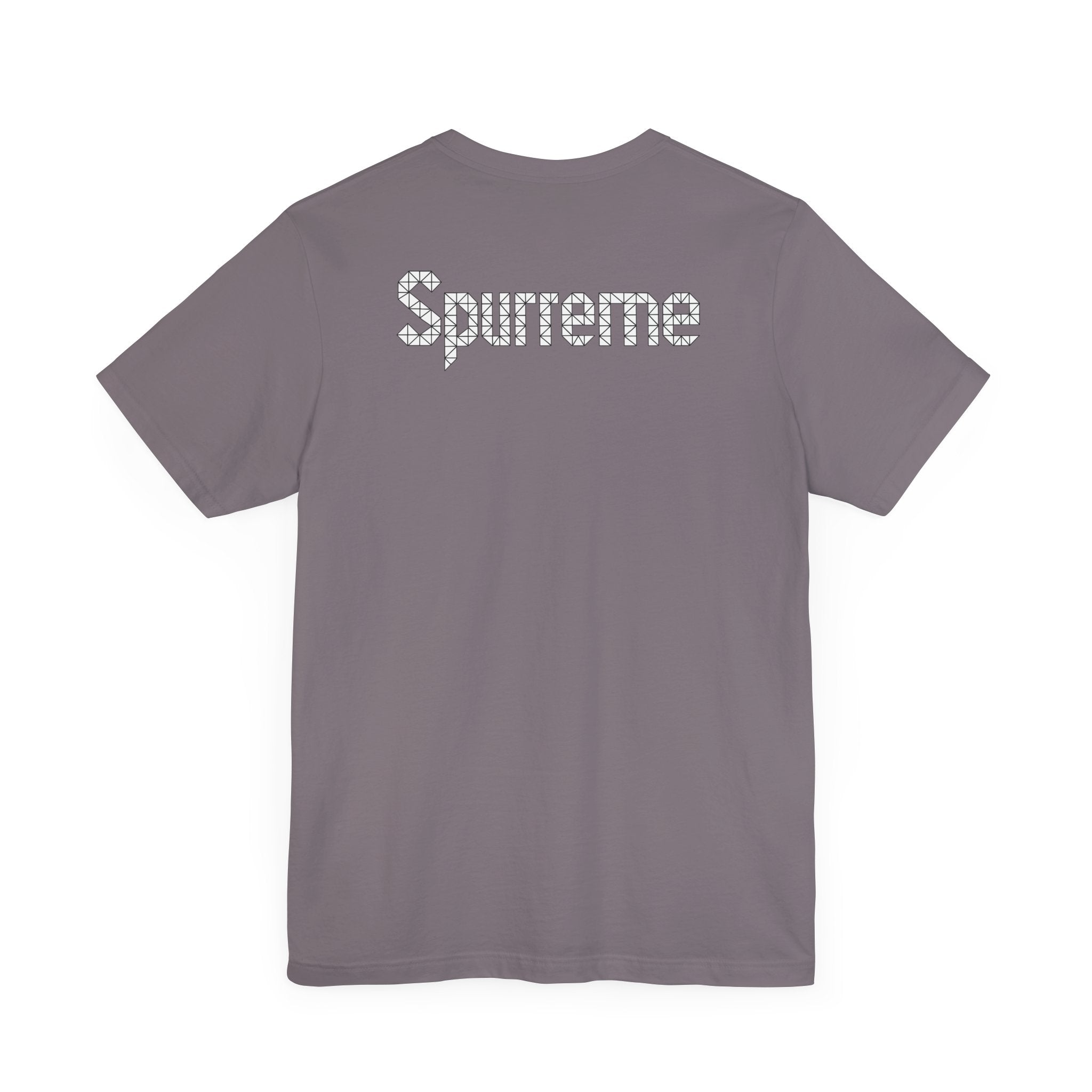 Spurreme Triangular Vision Cat Graphic T Shirt in Storm back print, cat lover t shirt
