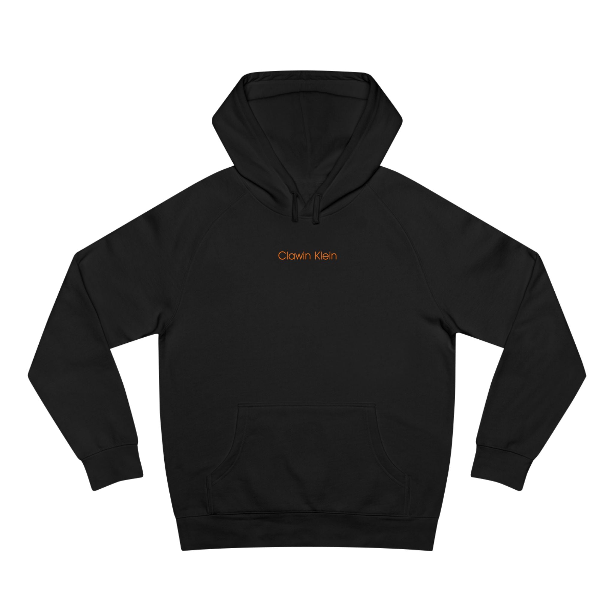 Clawin Klein Chest Logo Tiger Mode Cat Graphic Black Hoodie, cat hoodies for men