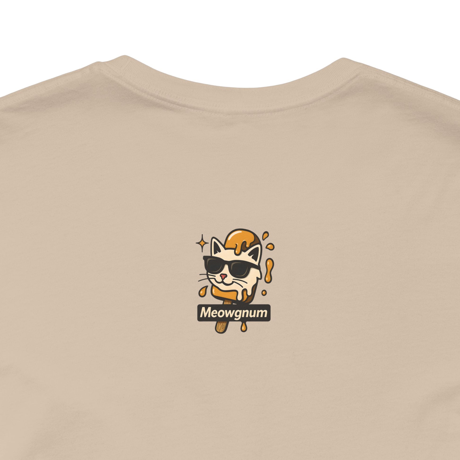 Tan cat shirt back view – funny cat shirts for guys