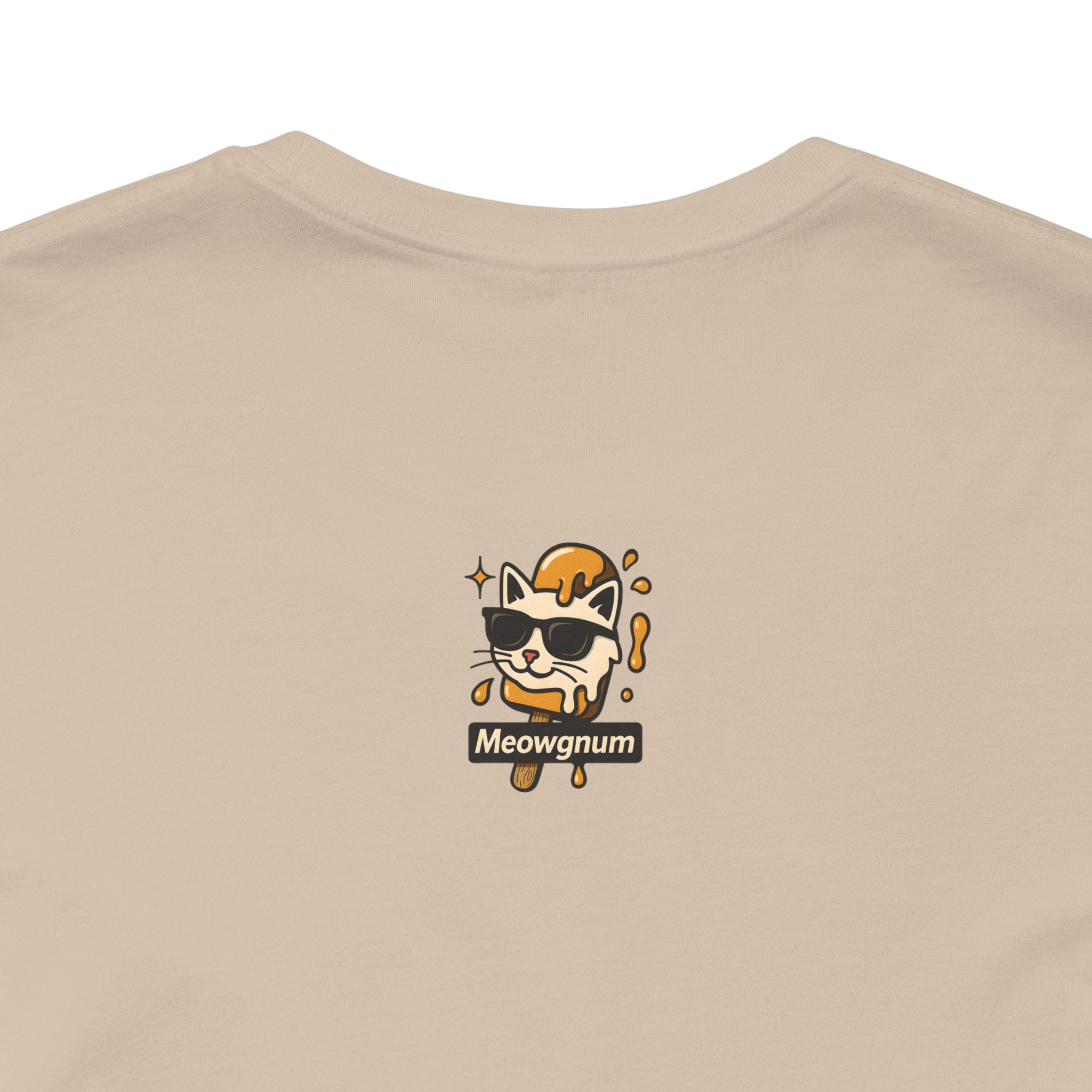 Tan cat shirt back view – funny cat shirts for guys