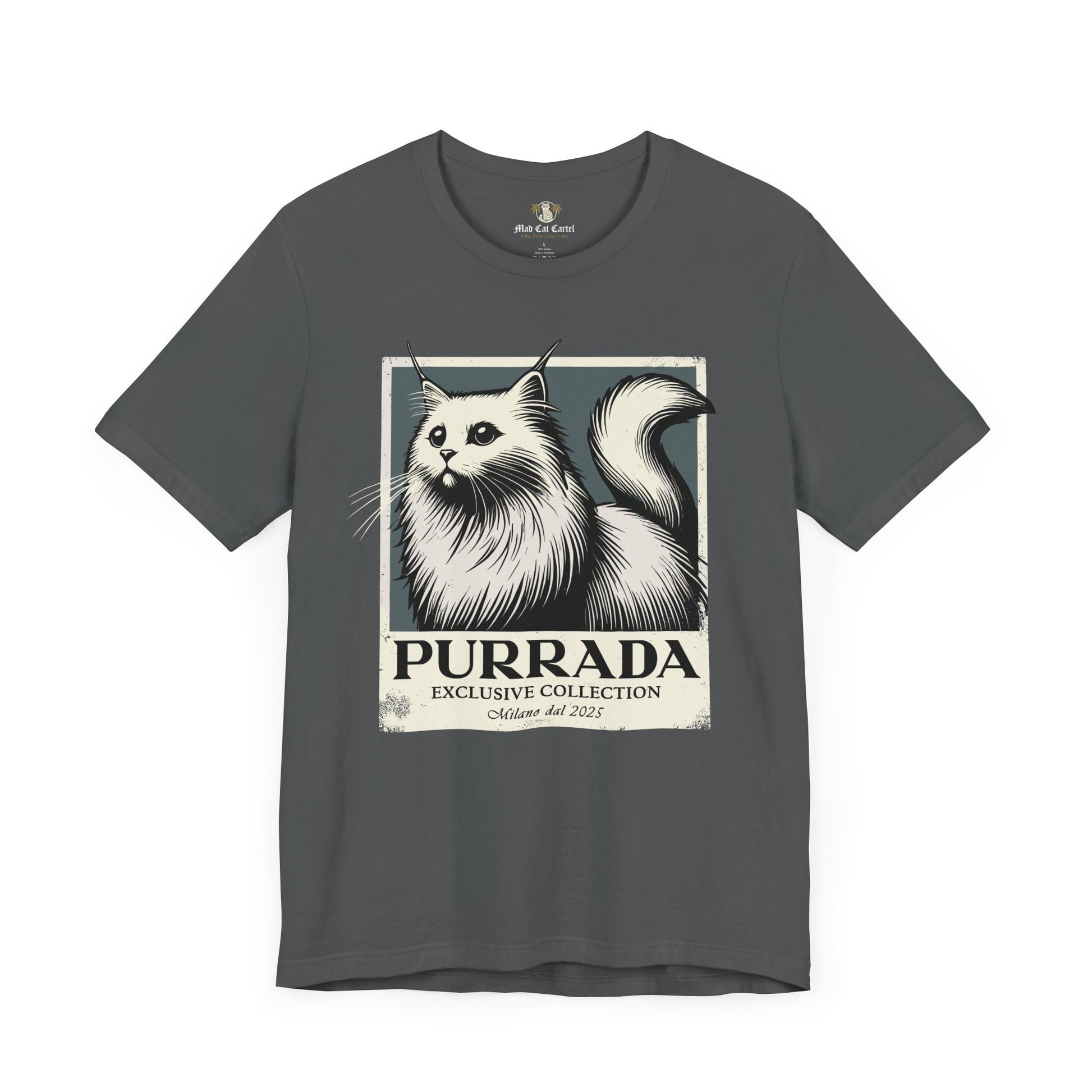 Storm Purrada Exclusive Milano Cat Graphic T Shirt, graphic tees cats for men and women