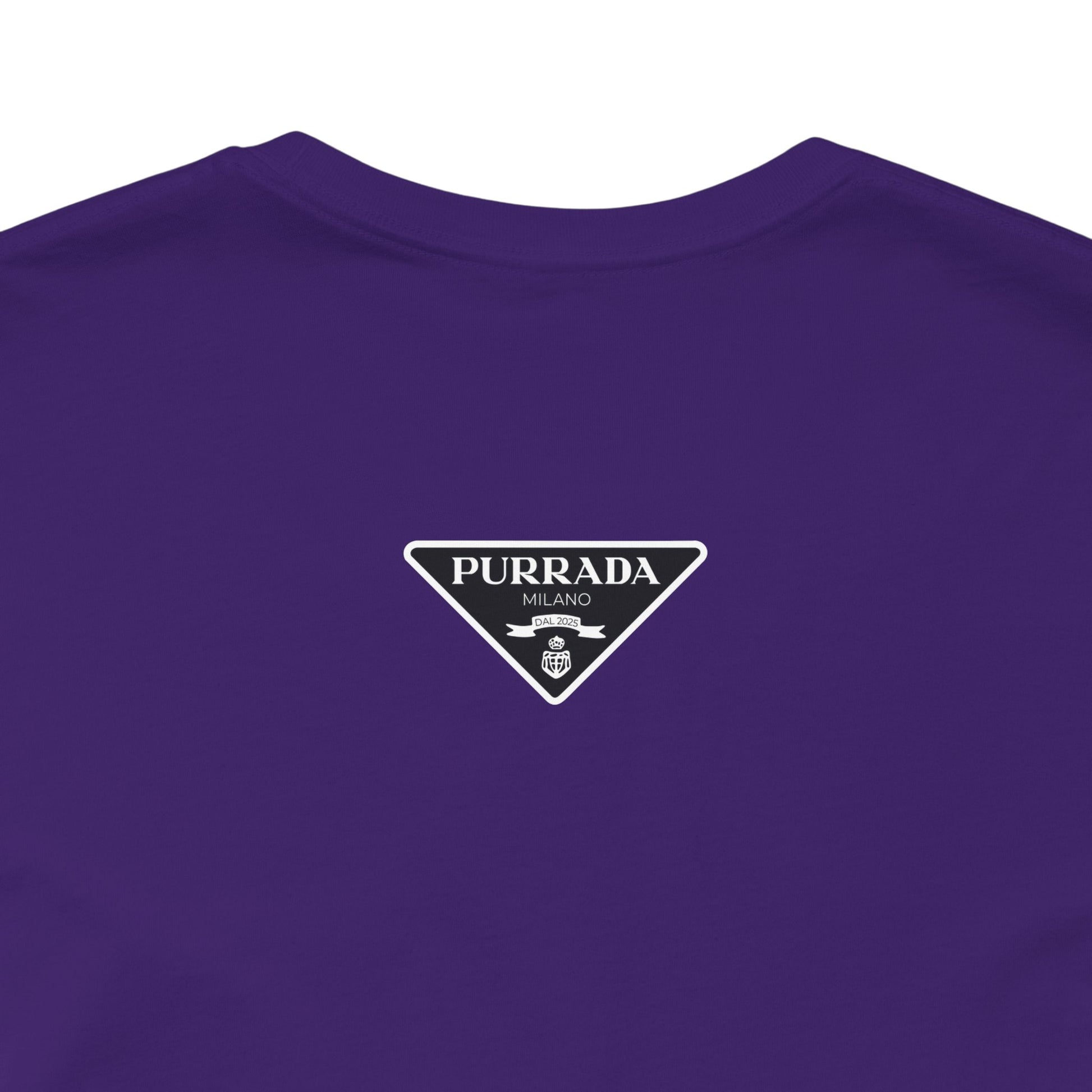 Back view of storm Purrada Exclusive Milano Cat Graphic T Shirt, womens cat tee shirts