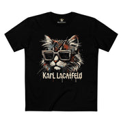 Karl LaCatfeld Noir Couture Graffiti Cat Graphic Black T Shirt