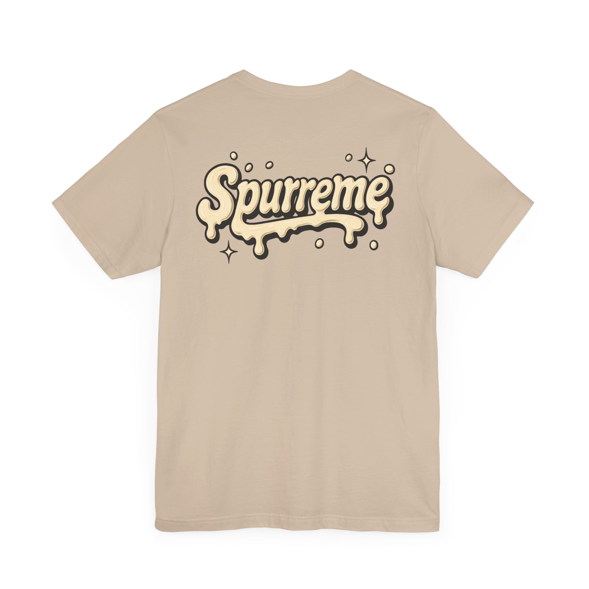 Tan cat themed shirt flat back – cat print tee shirts