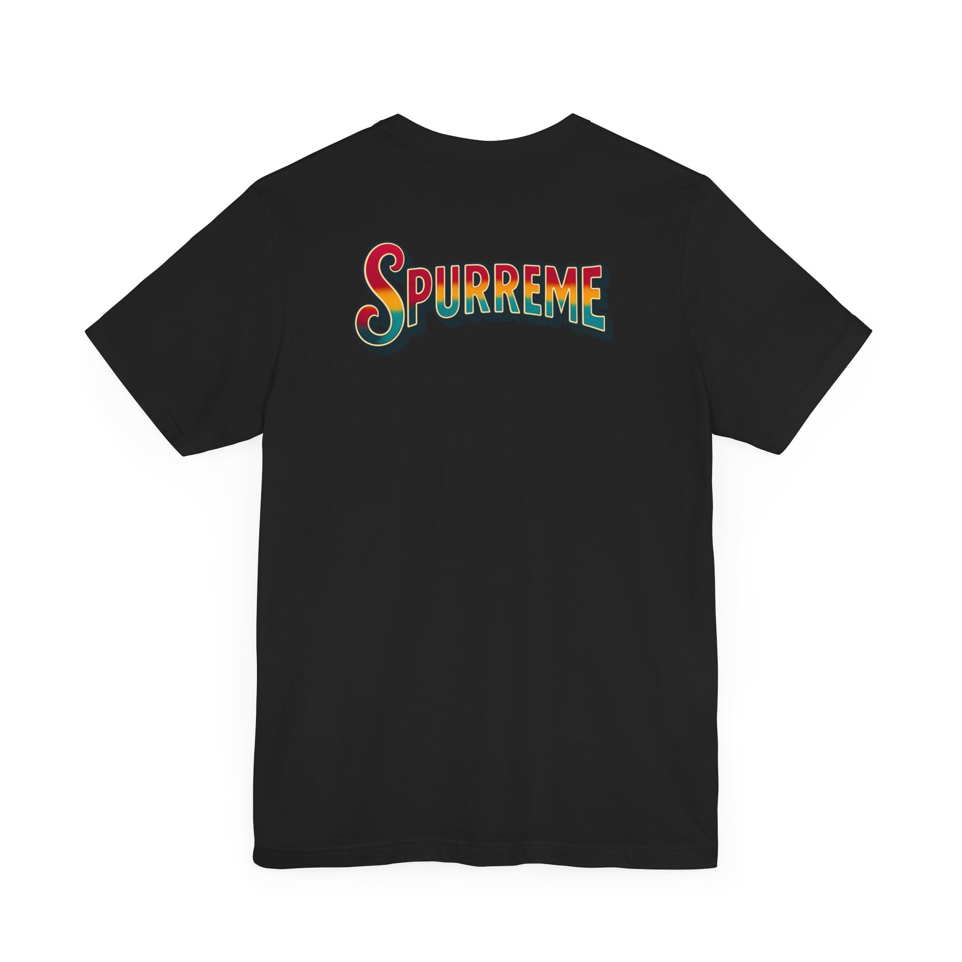 Black t shirt back logo view funny adult shirts