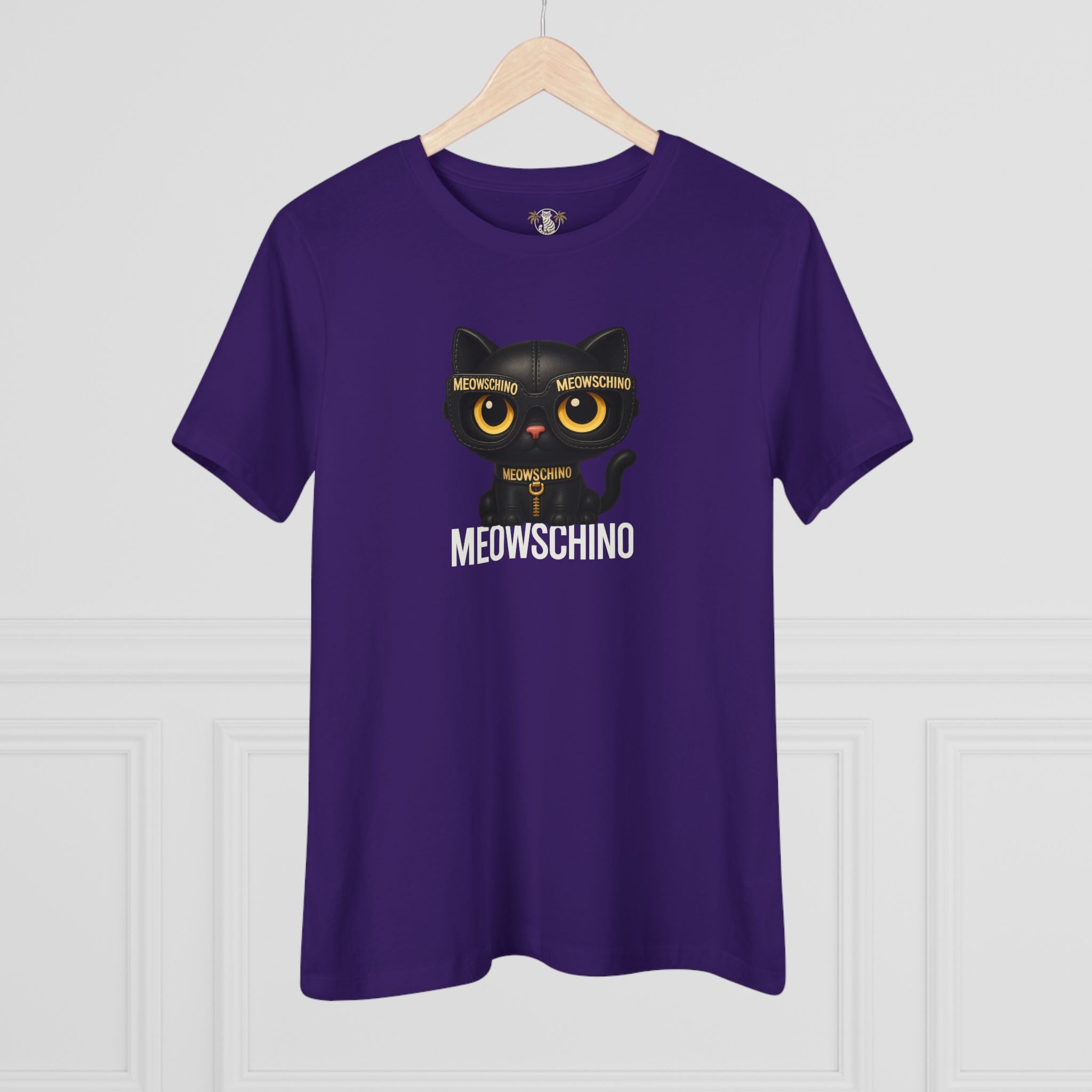 Purple t shirt on hanger cat tee shirts for women