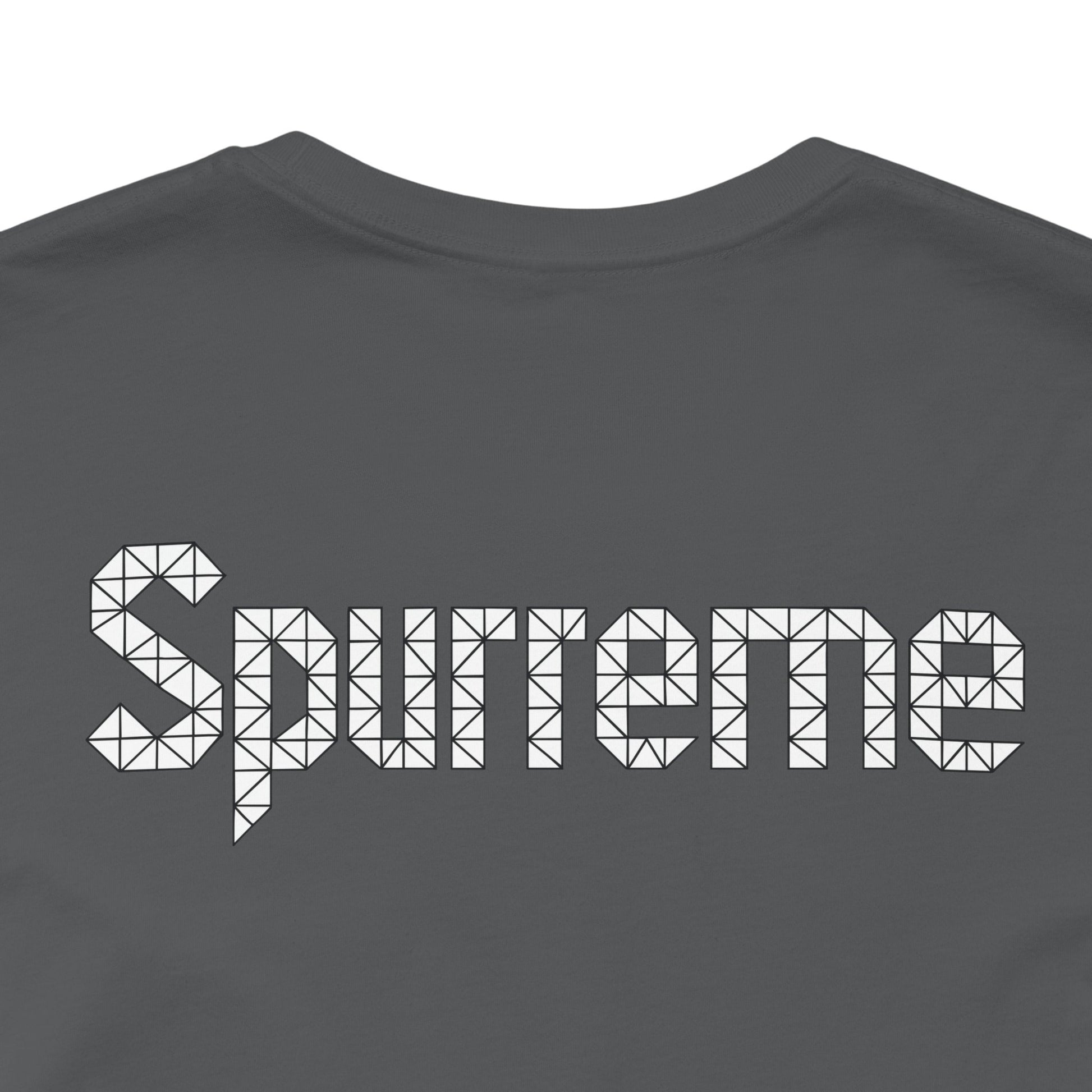 Asphalt Spurreme Triangular Vision Cat Graphic T-Shirt back detail – clothes with cats on them