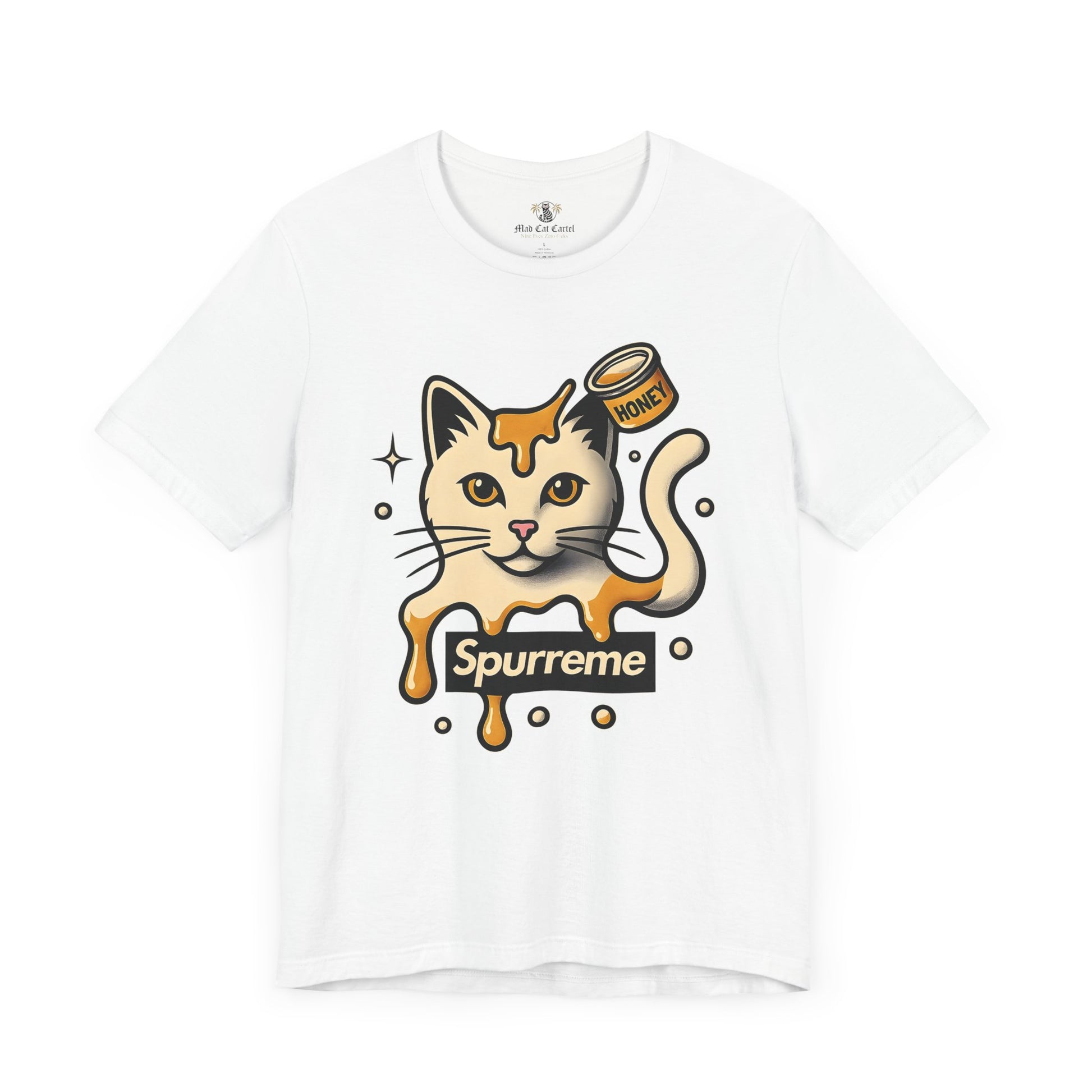 White cat themed apparel – shirts for cat lovers