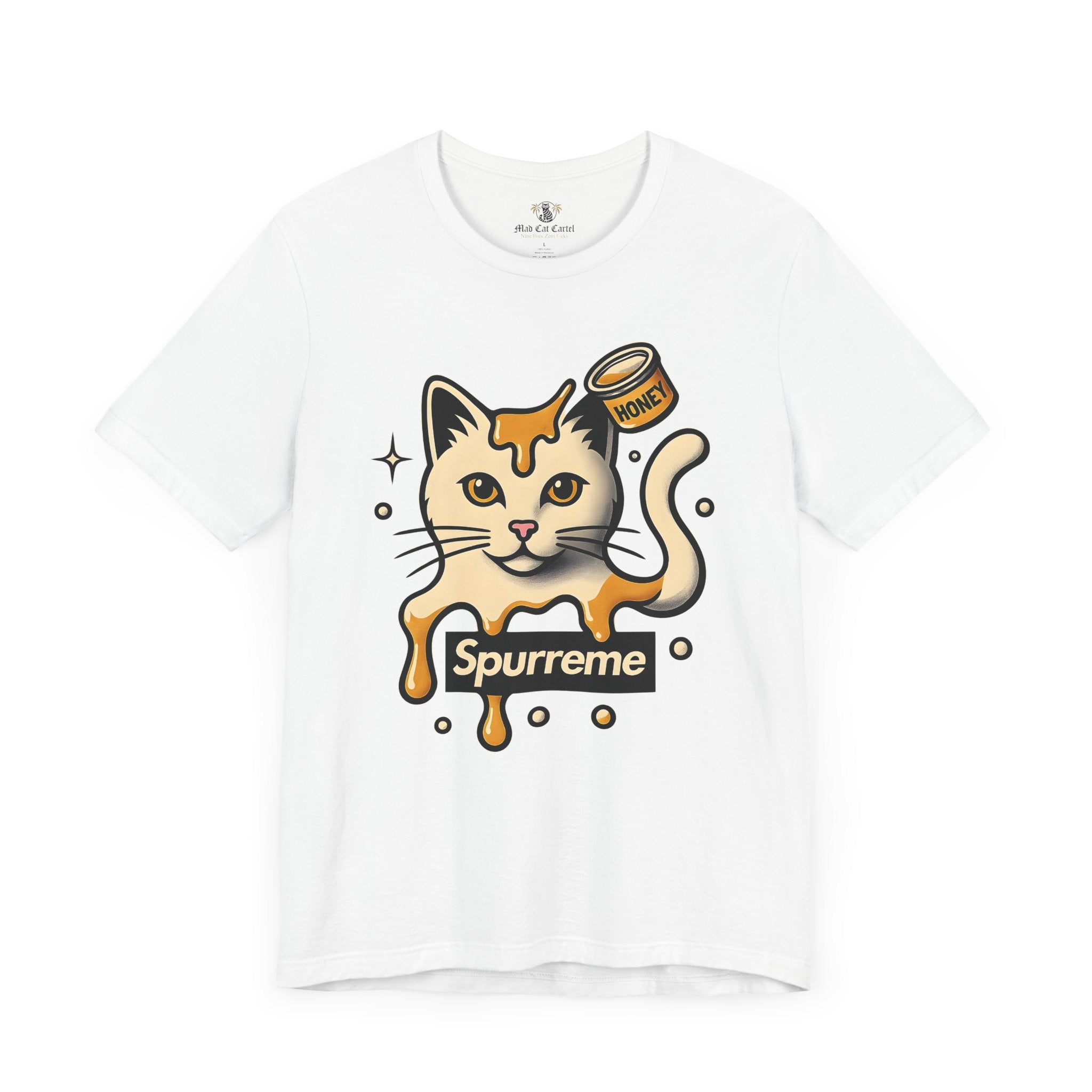 White cat themed apparel – shirts for cat lovers