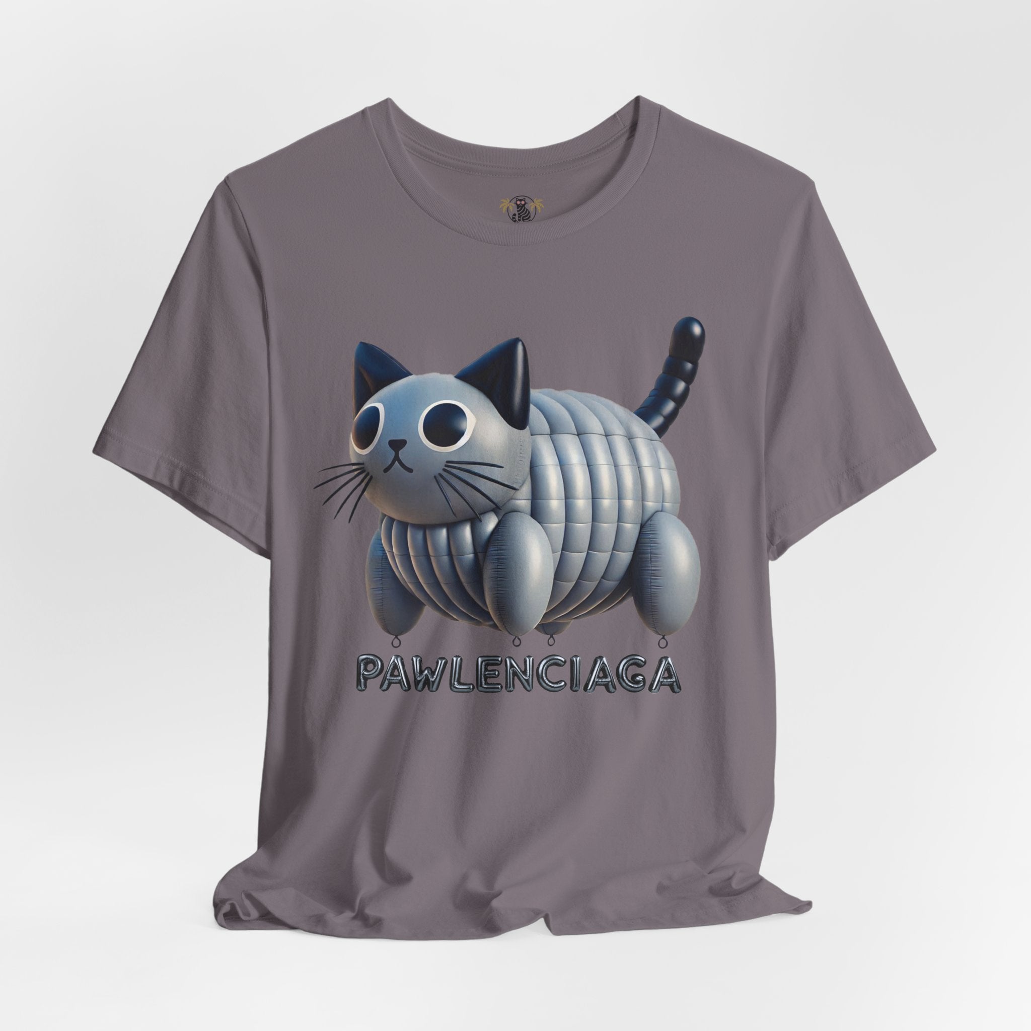 Storm Pawlenciaga Cat Balloon Graphic T Shirt wrinkled fit funny adult shirts