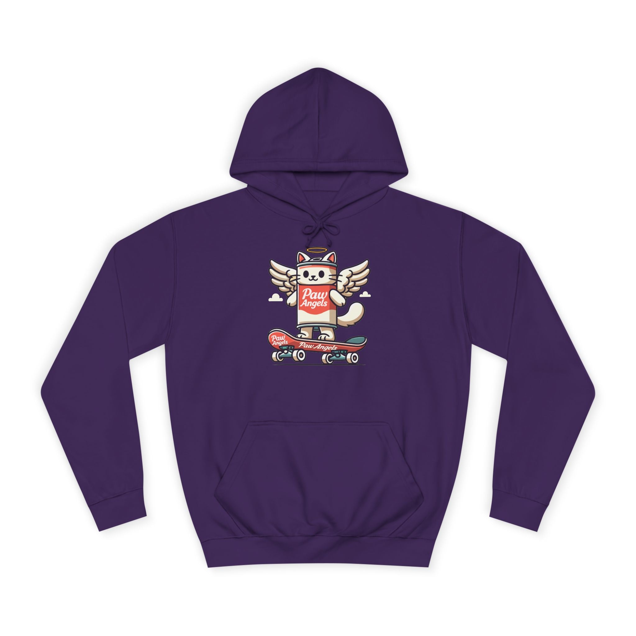 Paw Angels Spray Cat Graphic Hoodie, women's cat hoodie in purple