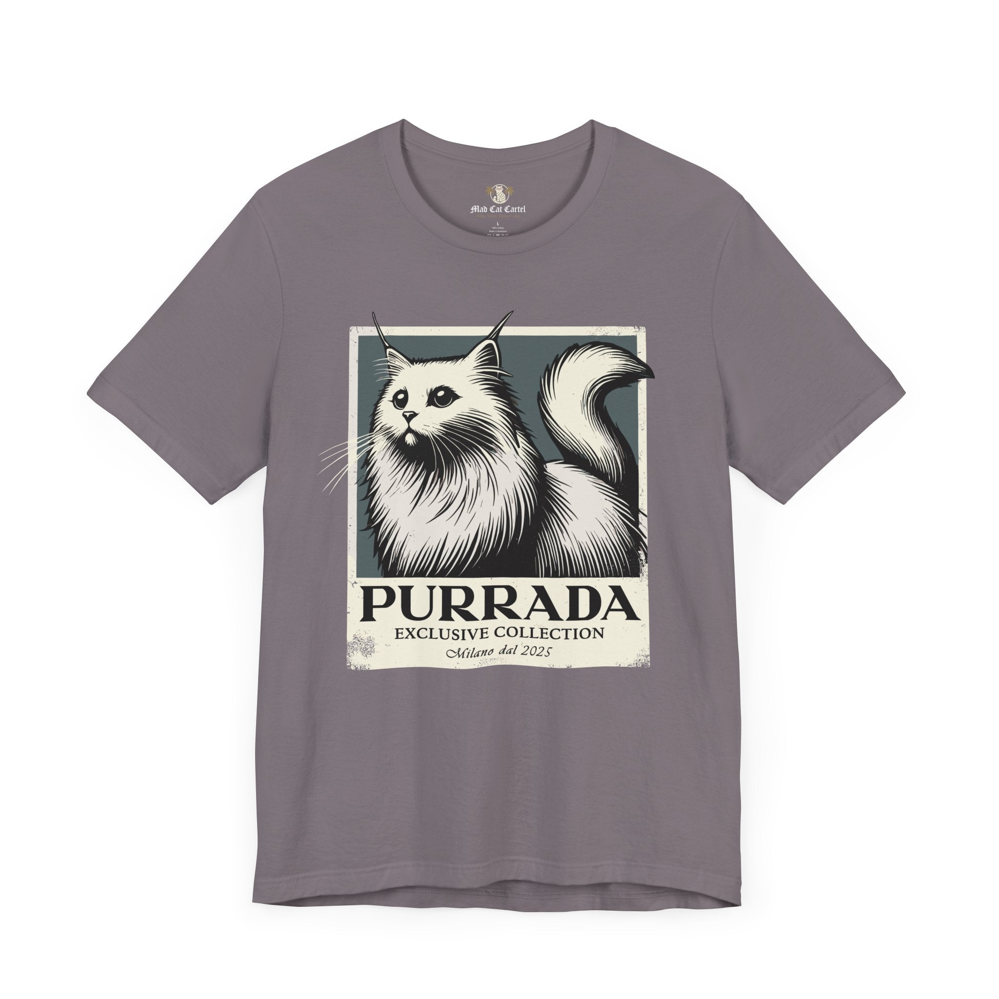 Storm Purrada Exclusive Milano Cat Graphic T Shirt, shirts for cat lovers unisex