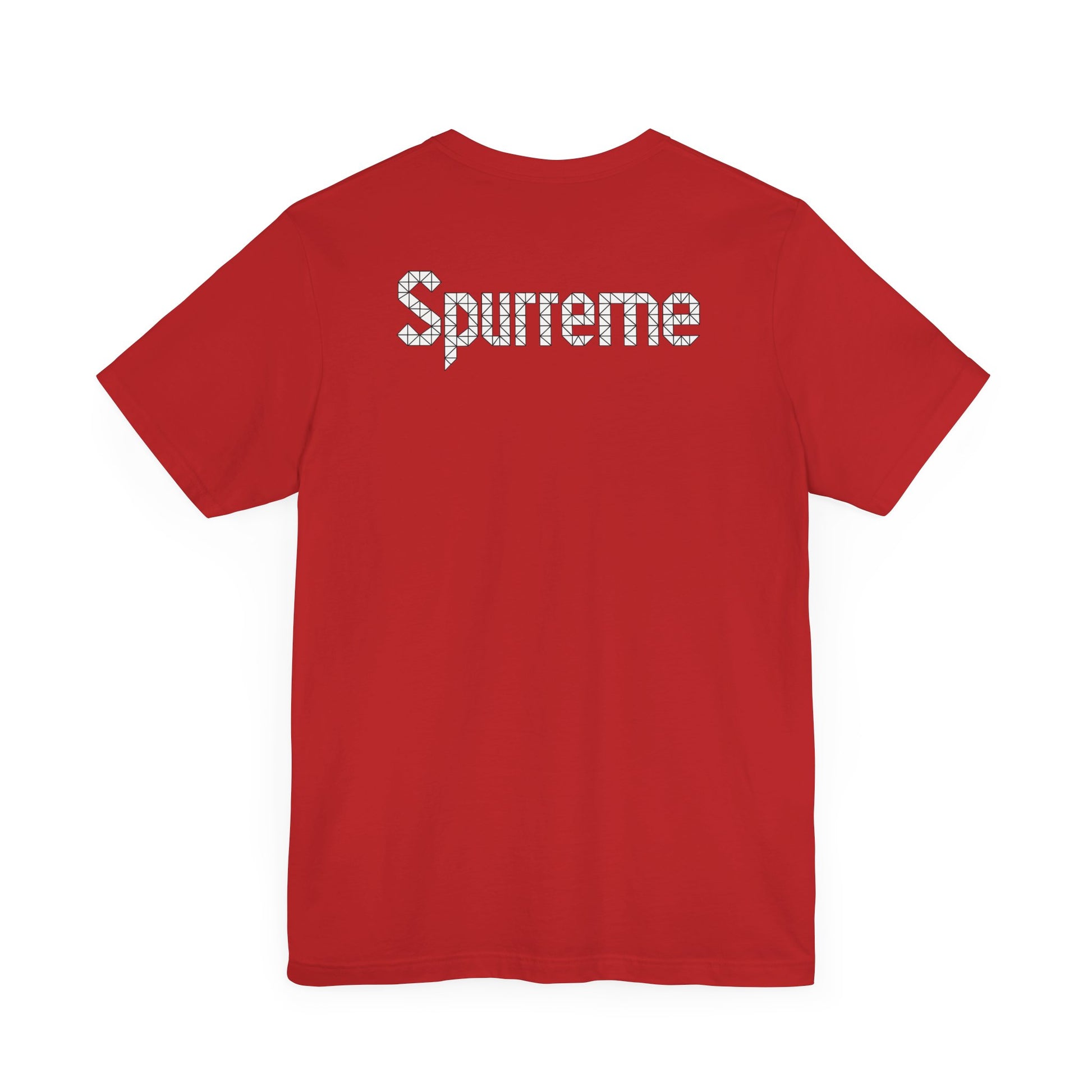 Spurreme Triangular Vision Cat Graphic T Shirt in Red back print, cat lover t shirt