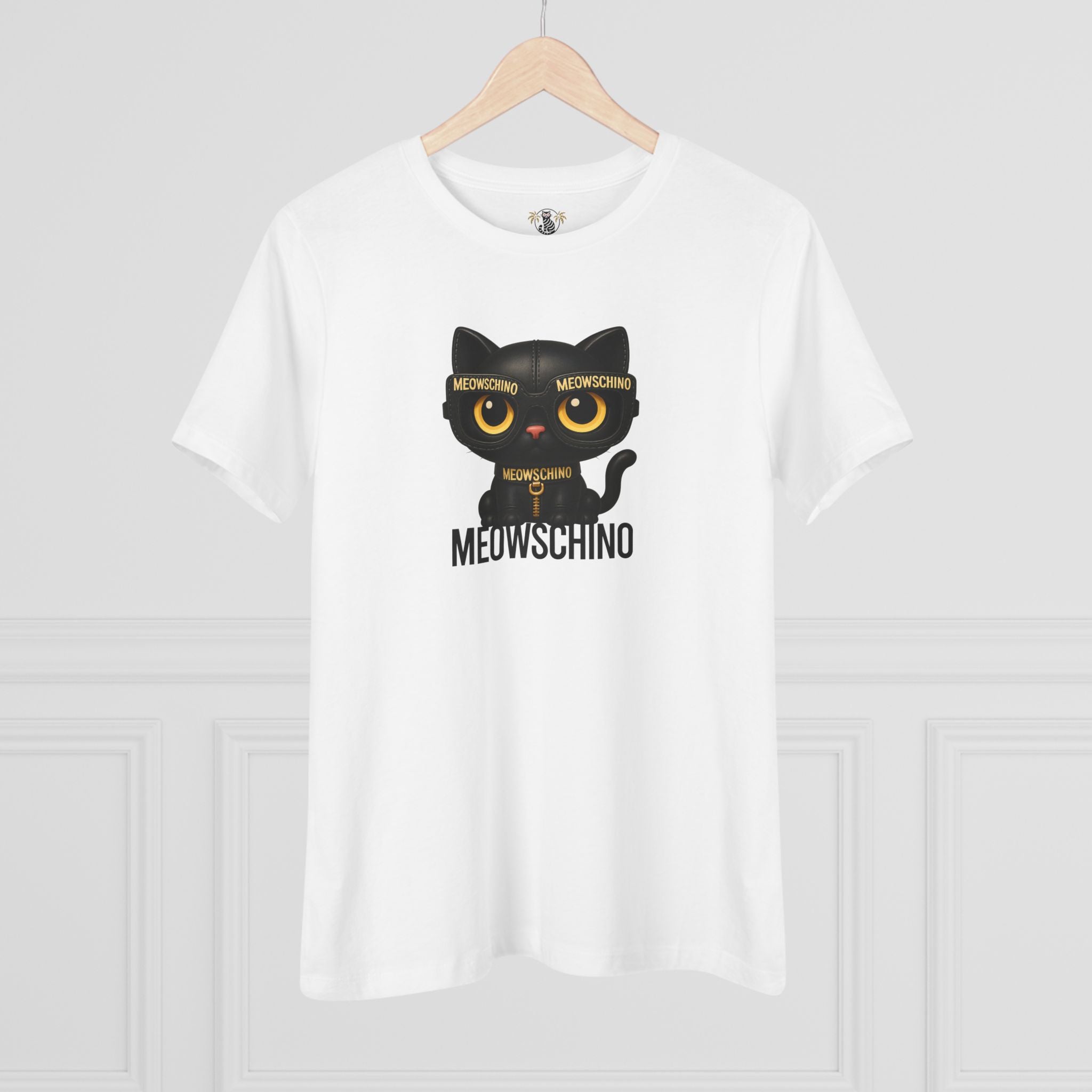 White t shirt on hanger cat tee shirts for women