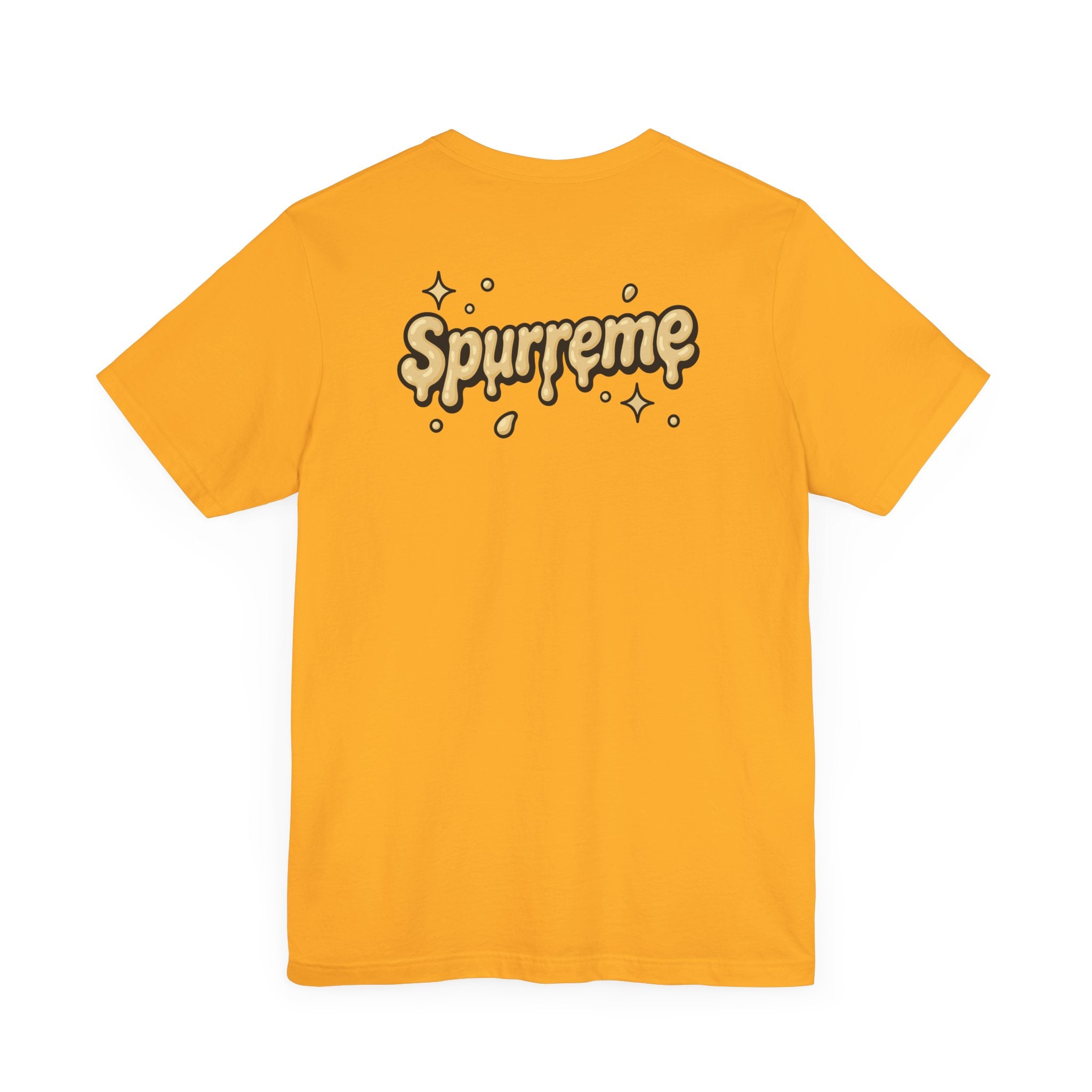 Gold t shirt front view funny t shirts for men
