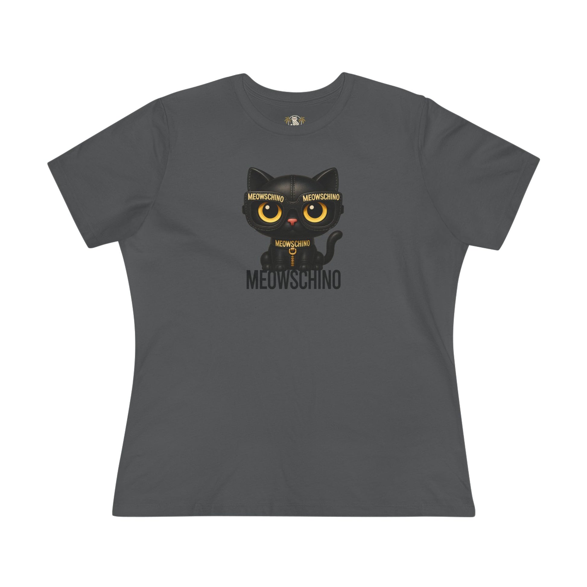 Gray t shirt front view cat themed clothing