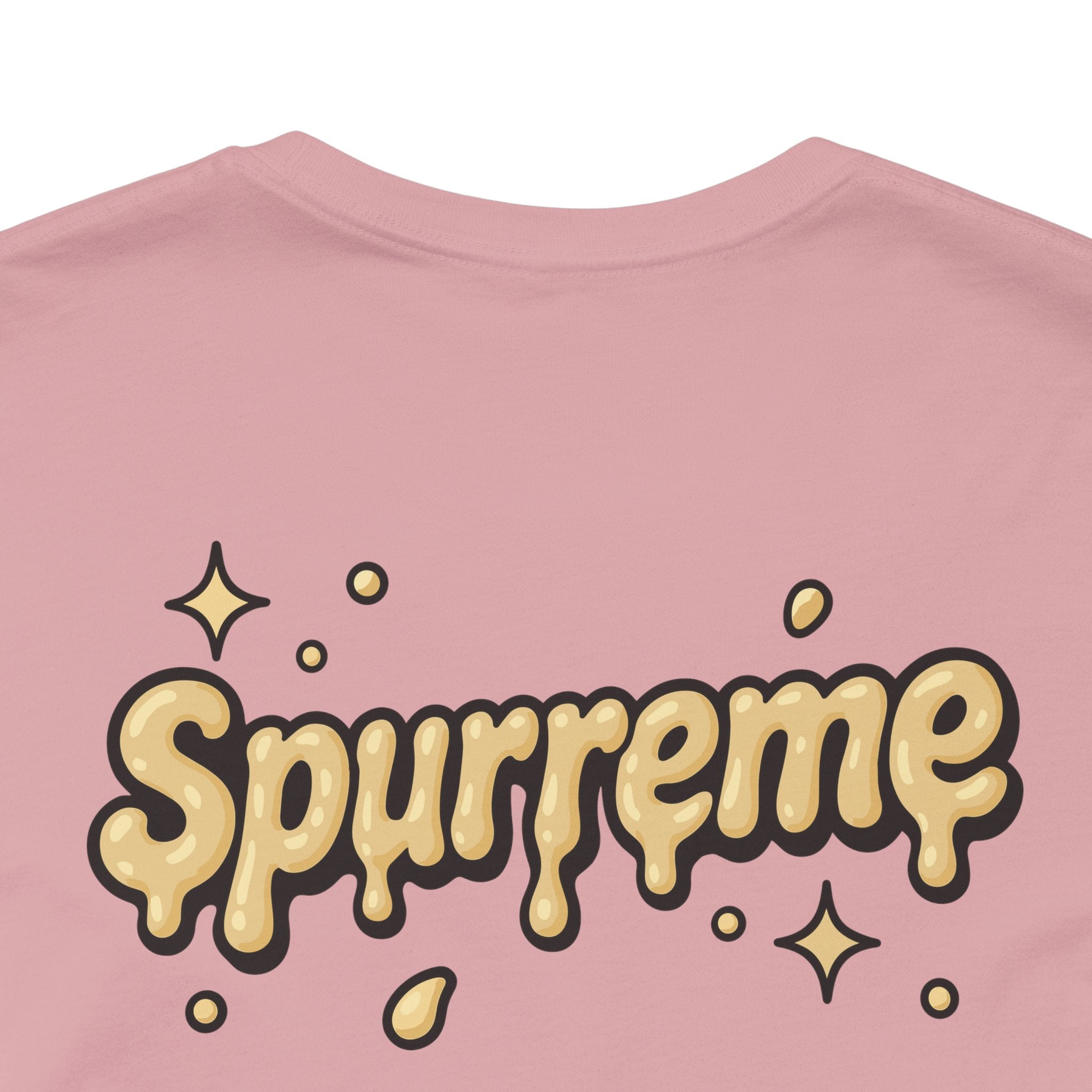 Orchid t shirt close up of back graphic funny t shirts for men