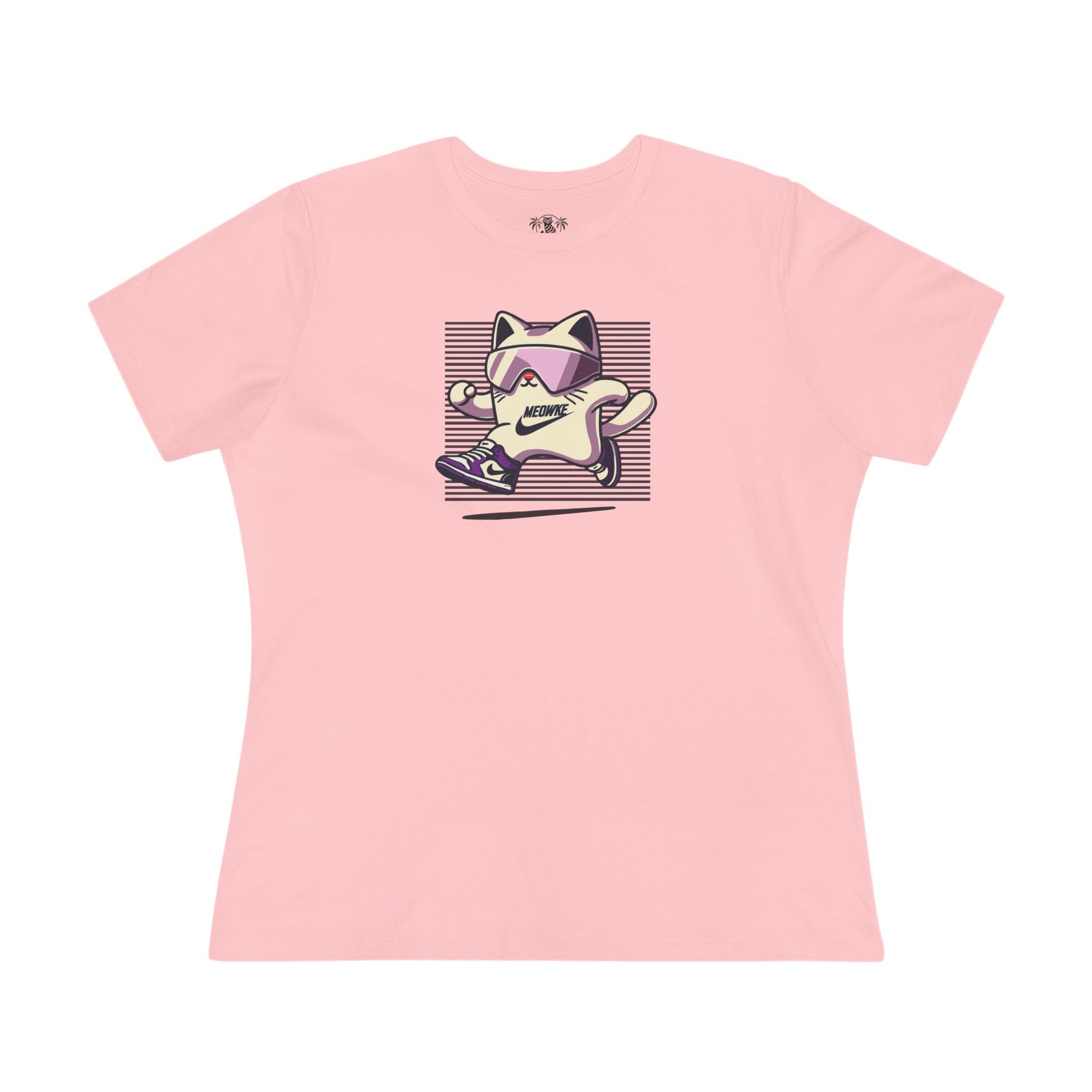 Pink ladies t shirt back view, t shirts with cats on them