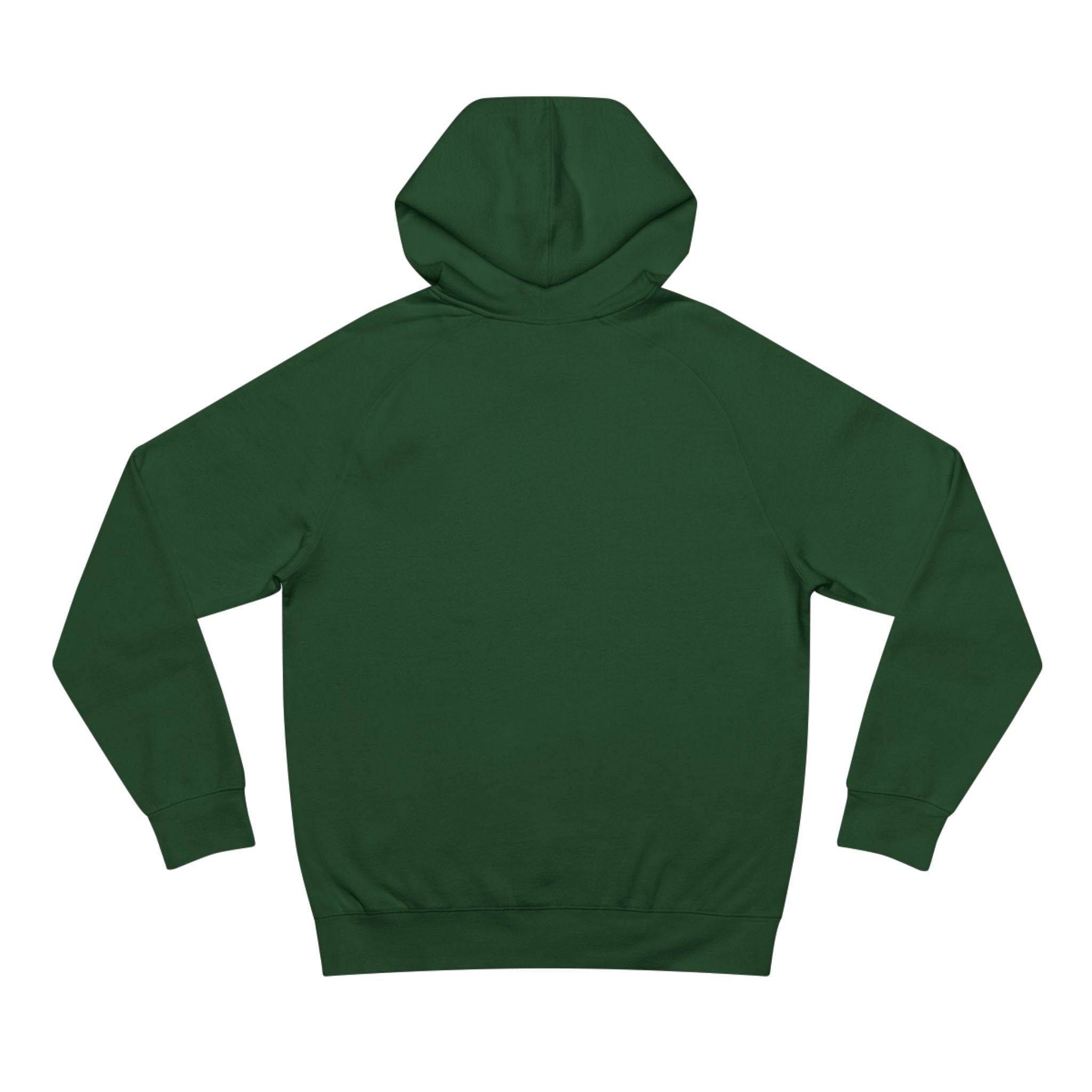 A Bathing Cat Tactical Pilot Graphic Hoodie in forest green, back view