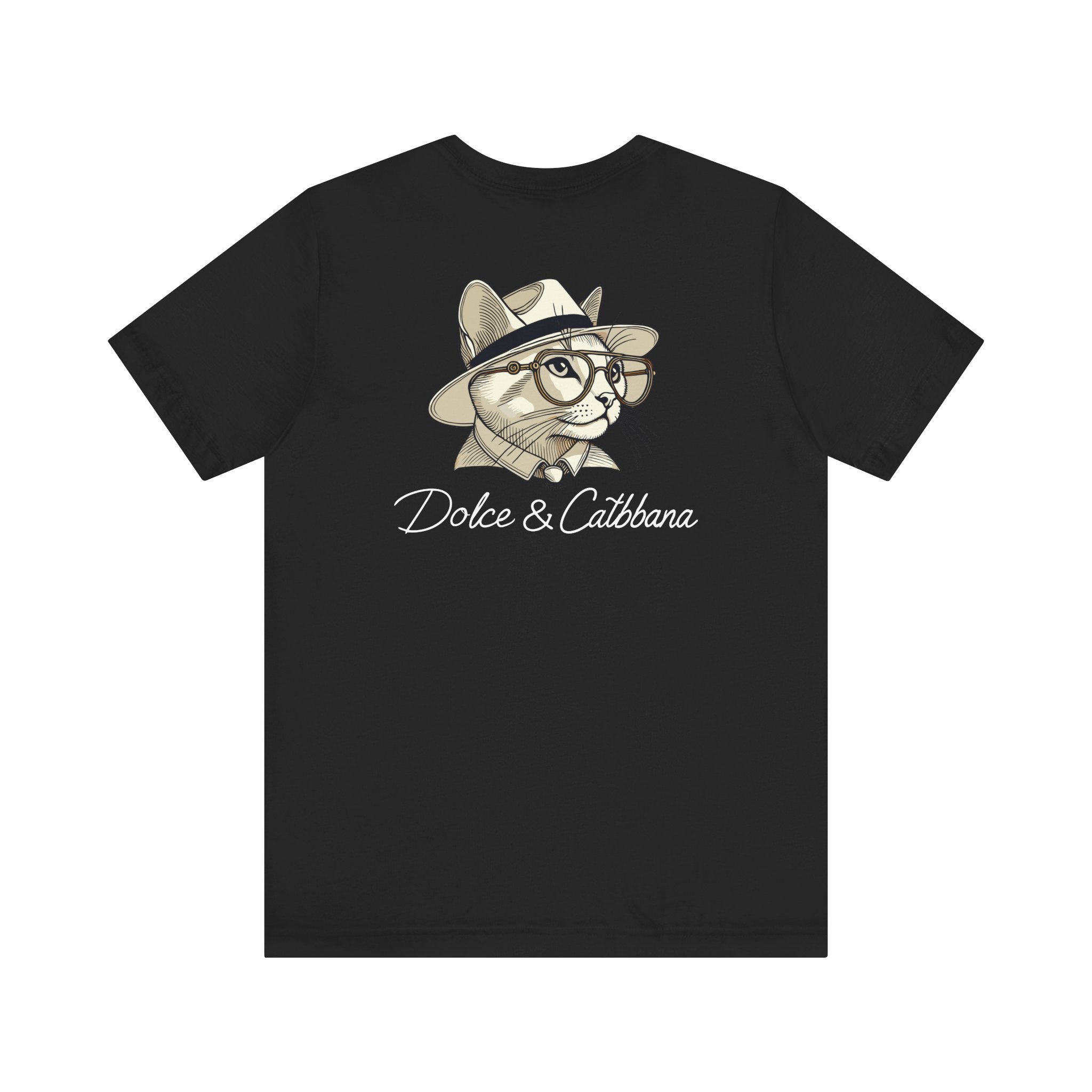 Dolce & Catbbana Feline Couture T-Shirt in black, back view