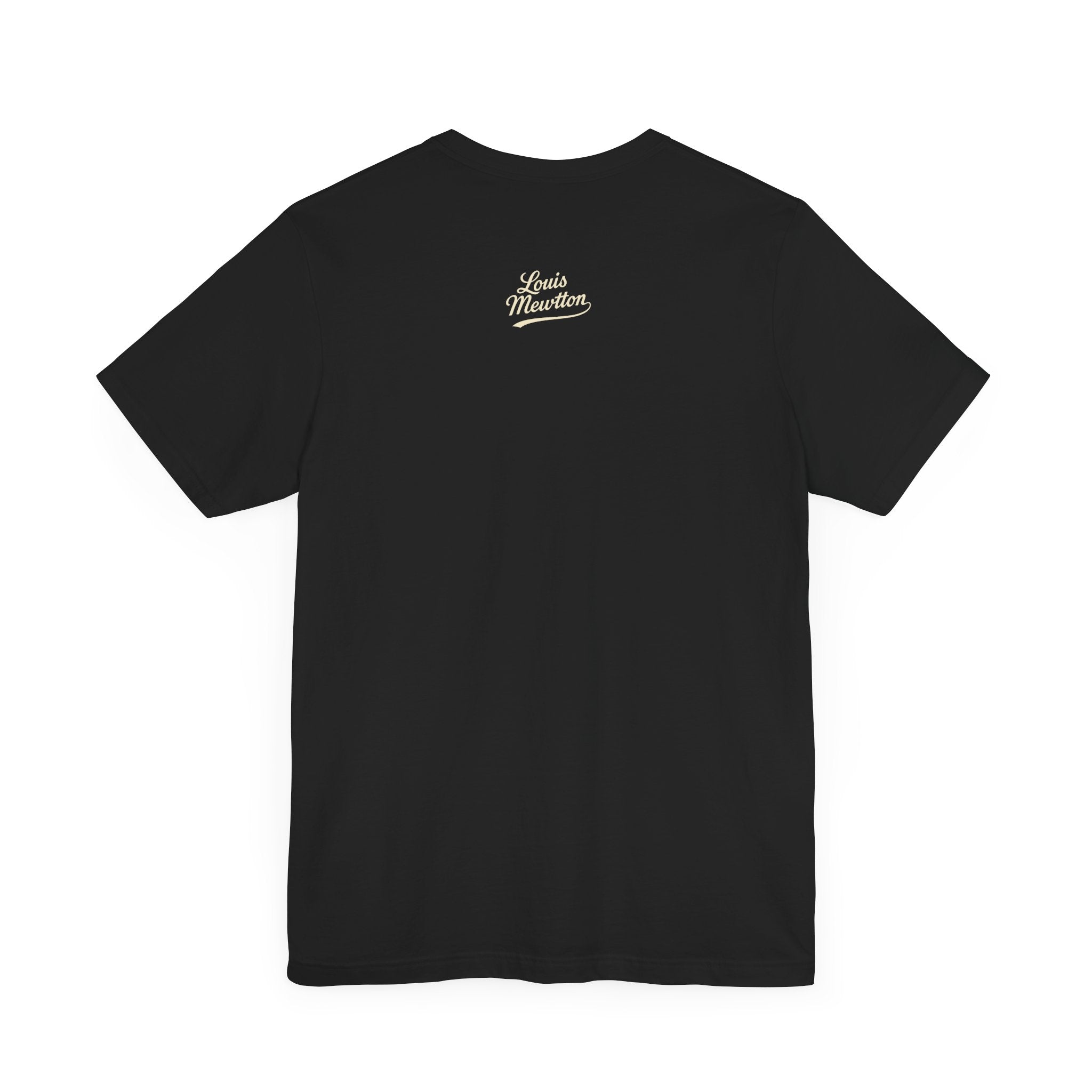 Louis Mewtton Galactic Fam Graphic T-Shirt in black, back view