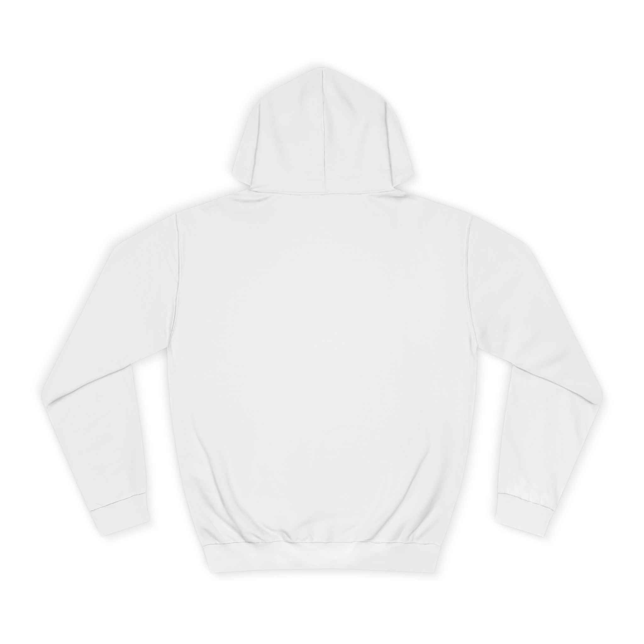 Meowschino Black & Pink Leather Cat Graphic Hoodie in arctic white, back view