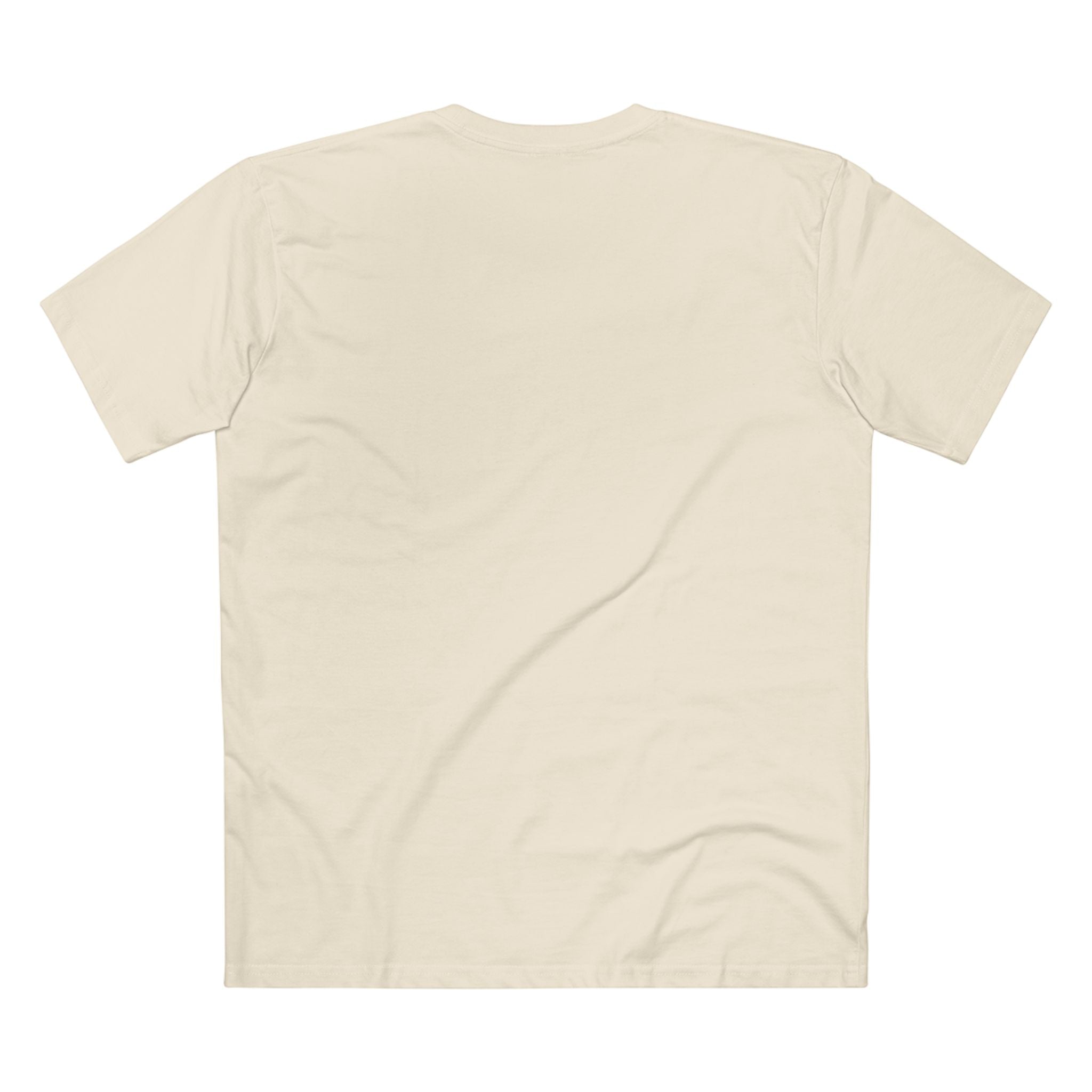 Pawlenciaga Airbrush Cat Parody Designer Logo T-Shirt in natural, back view