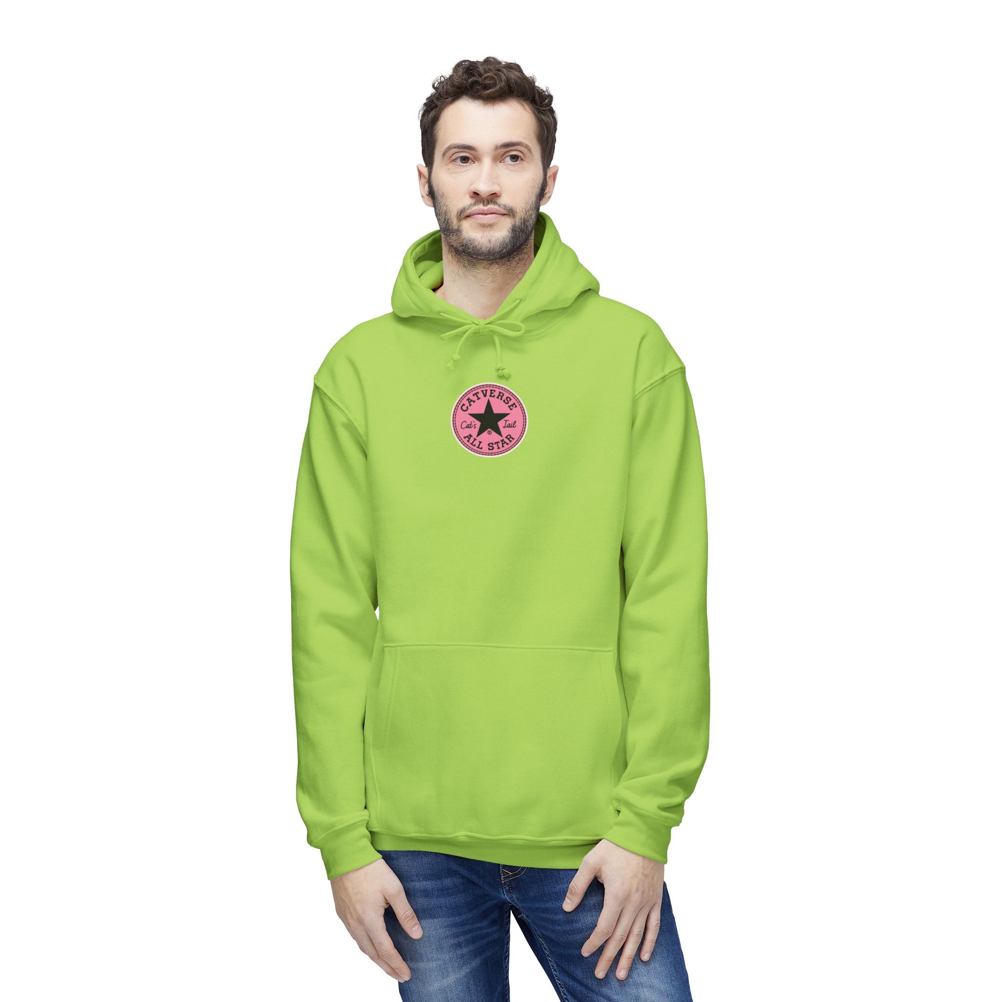 Catverse Chest Logo Apex Kick Cat Graphic Hoodie