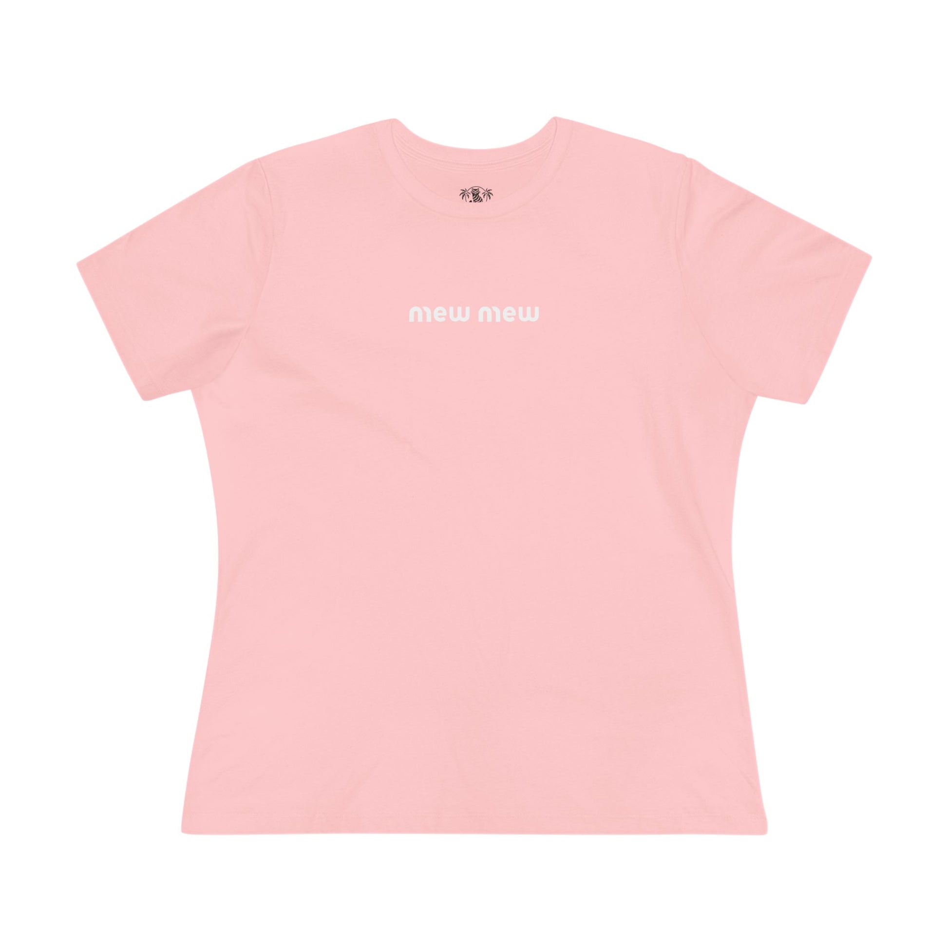 Pink t shirt front view t shirt cat lover womens