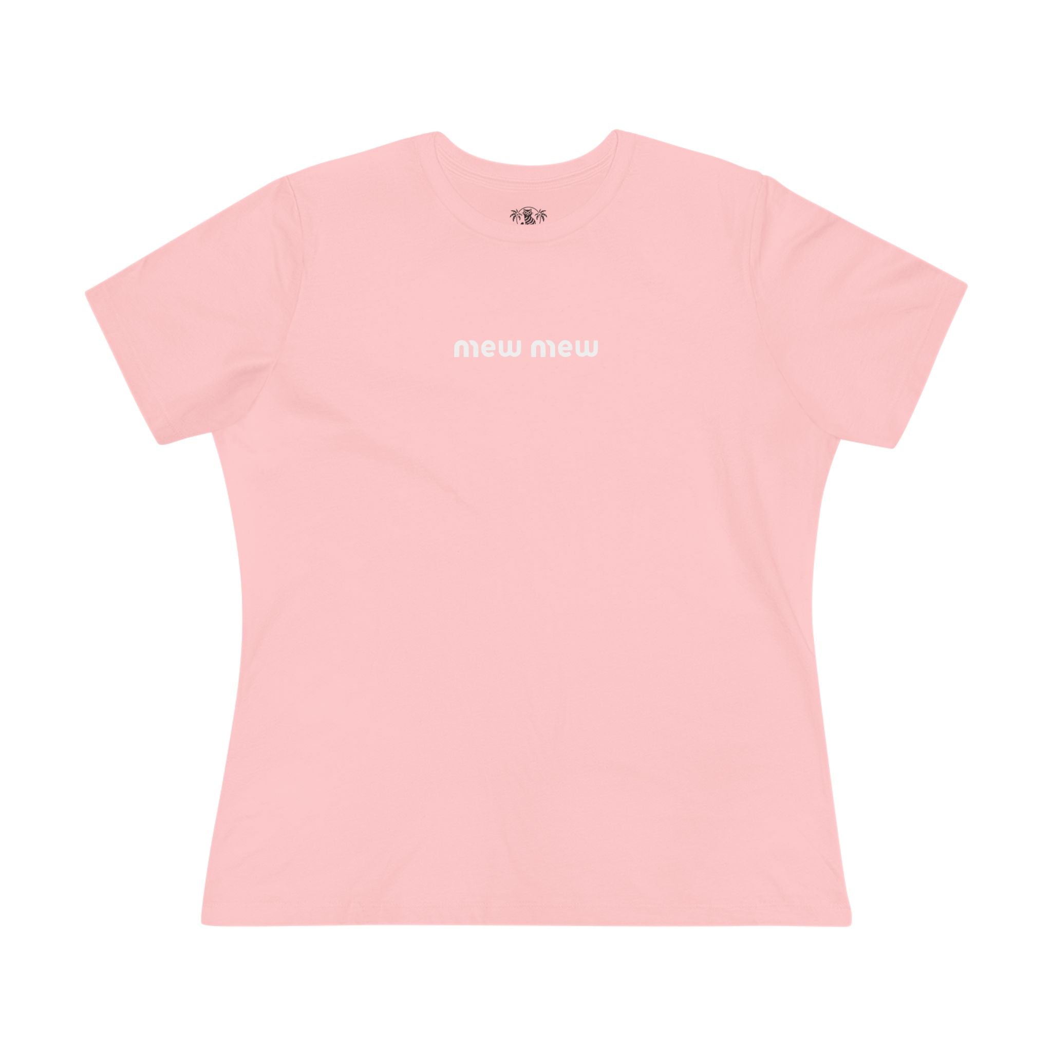 Pink t shirt front view t shirt cat lover womens