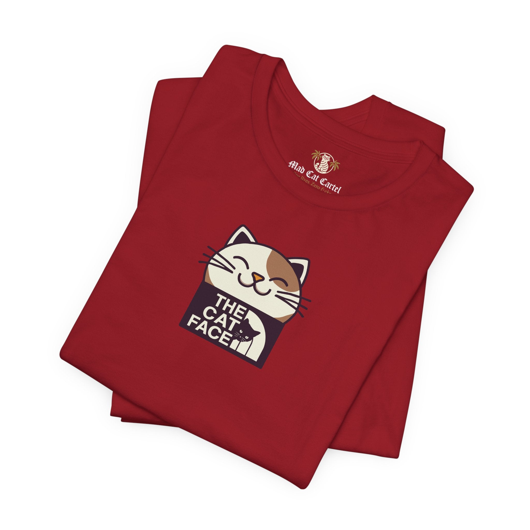 Cool cat t shirts in canvas red folded