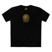 Versacat Chest Logo Pixel Bloom Graphic Black T Shirt, black graphic t-shirt