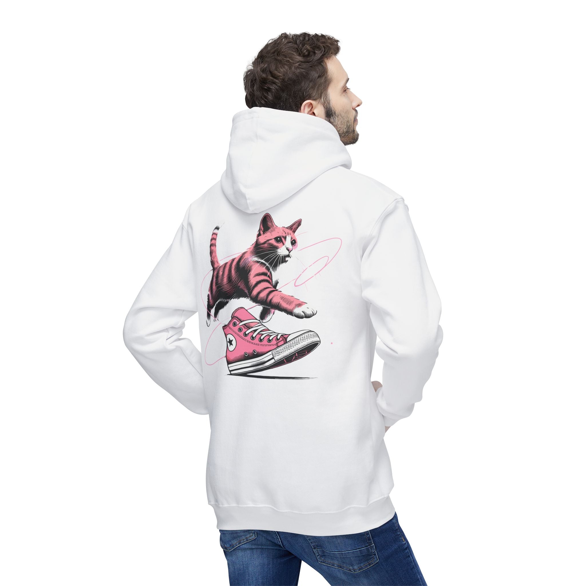 Catverse Chest Logo Apex Kick Cat Graphic Hoodie