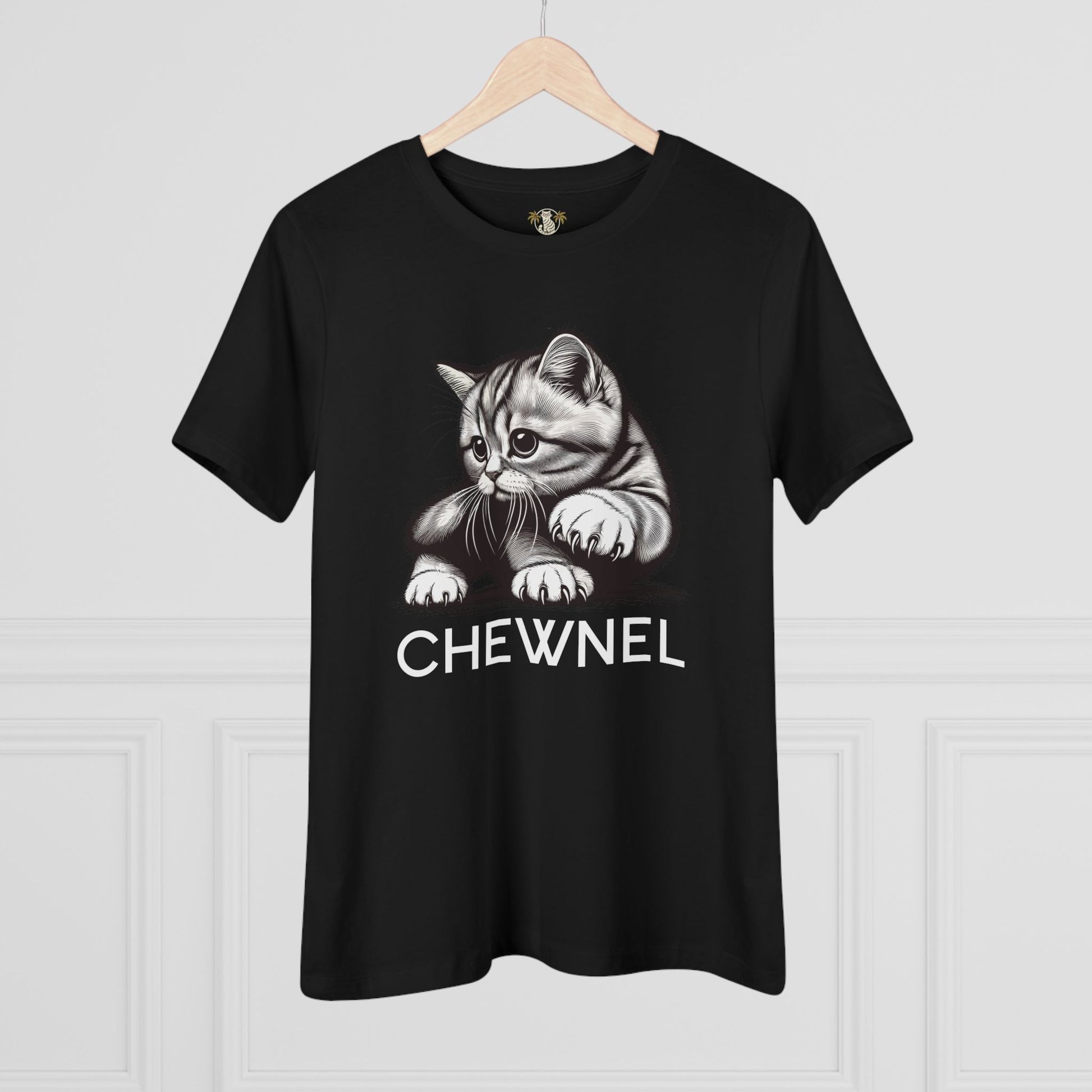 Black cat graphic t shirt hanging cat lover tee