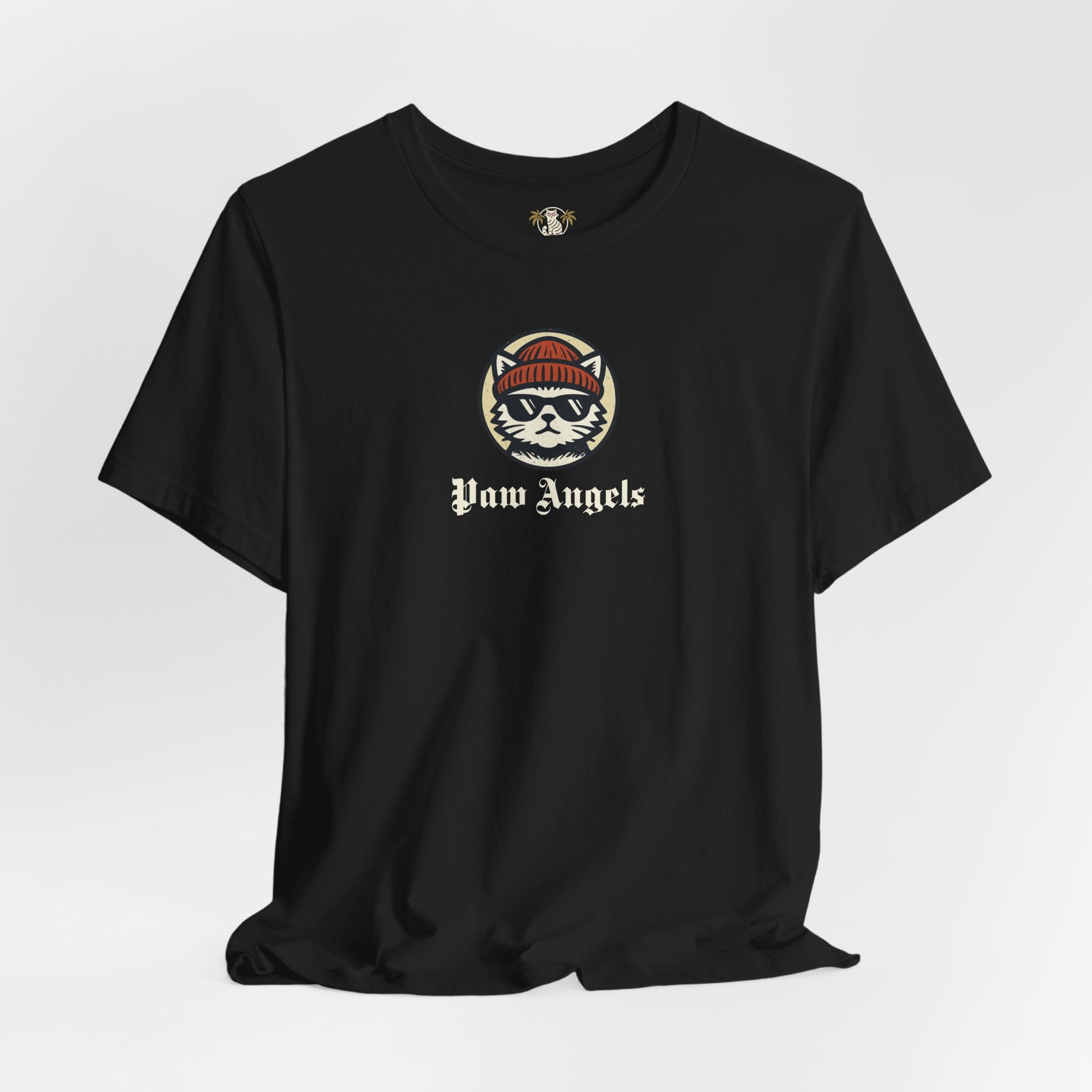 Black Paw Angels Born to Fly street angel cat t-shirt – men's cat shirt