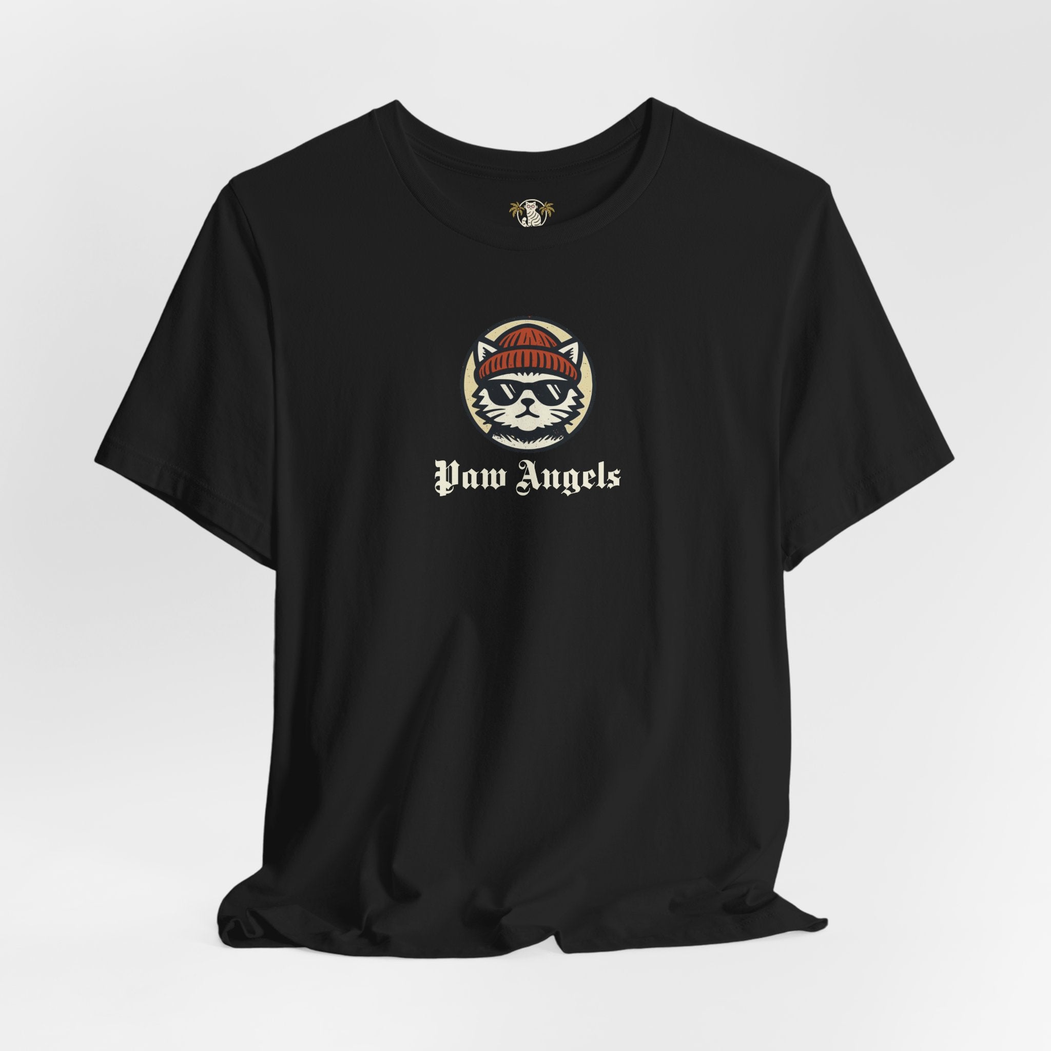 Black Paw Angels Born to Fly street angel cat t-shirt – men's cat shirt