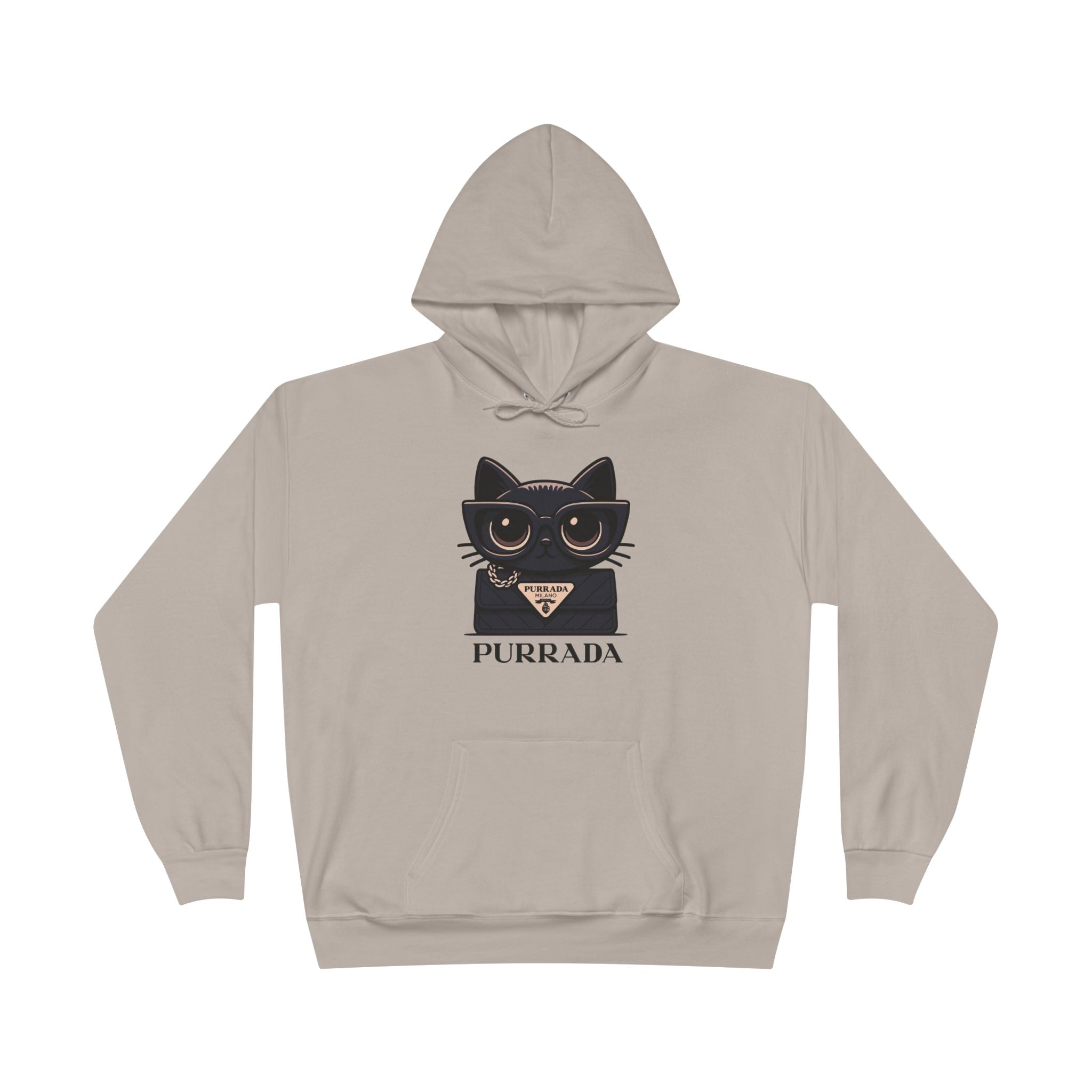 Purrada Noir Bag Cat Graphic Hoodie