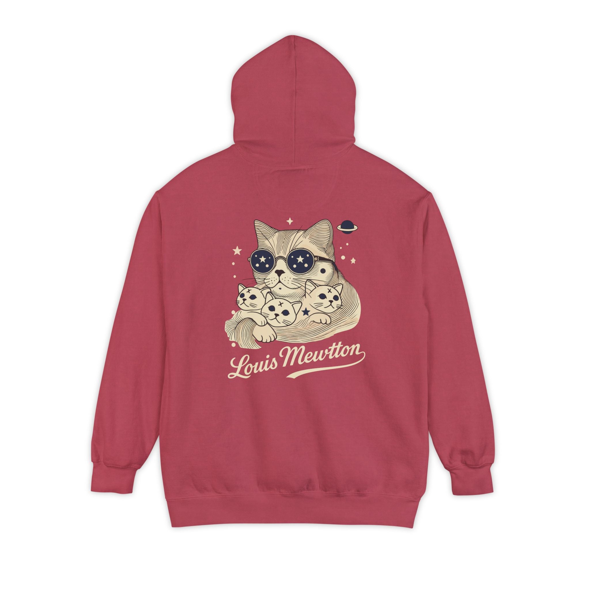 Louis Mewtton Chest Logo Galactic Fam Cat Graphic Hoodie