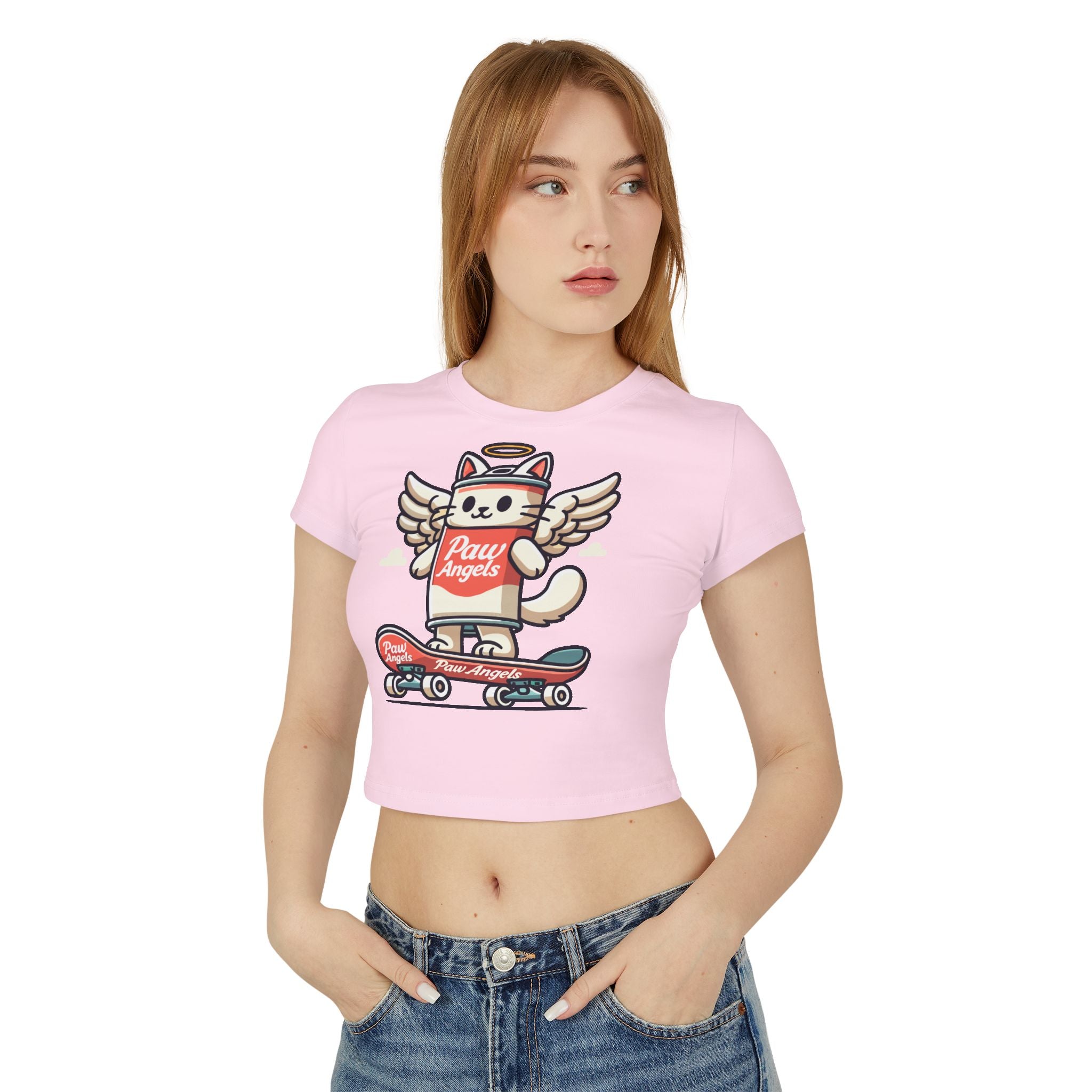 Paw Angels Spray Cat Graphic Women's Baby Tee