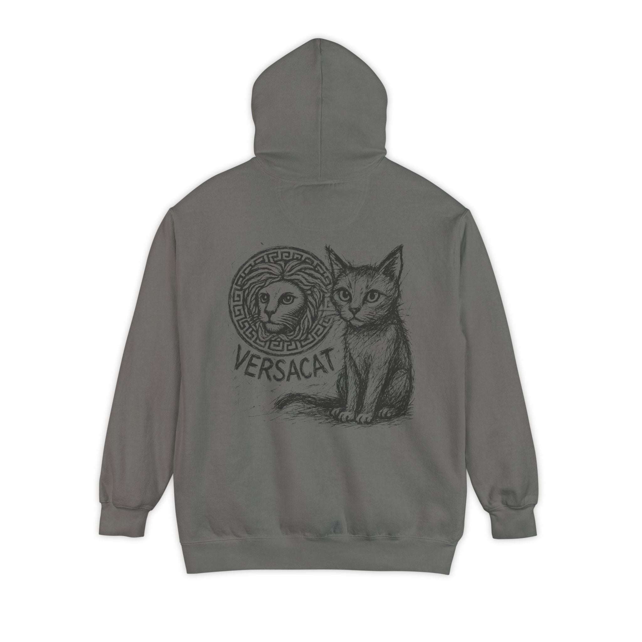 Versacat Sketch Logo Cat Graphic Hoodie
