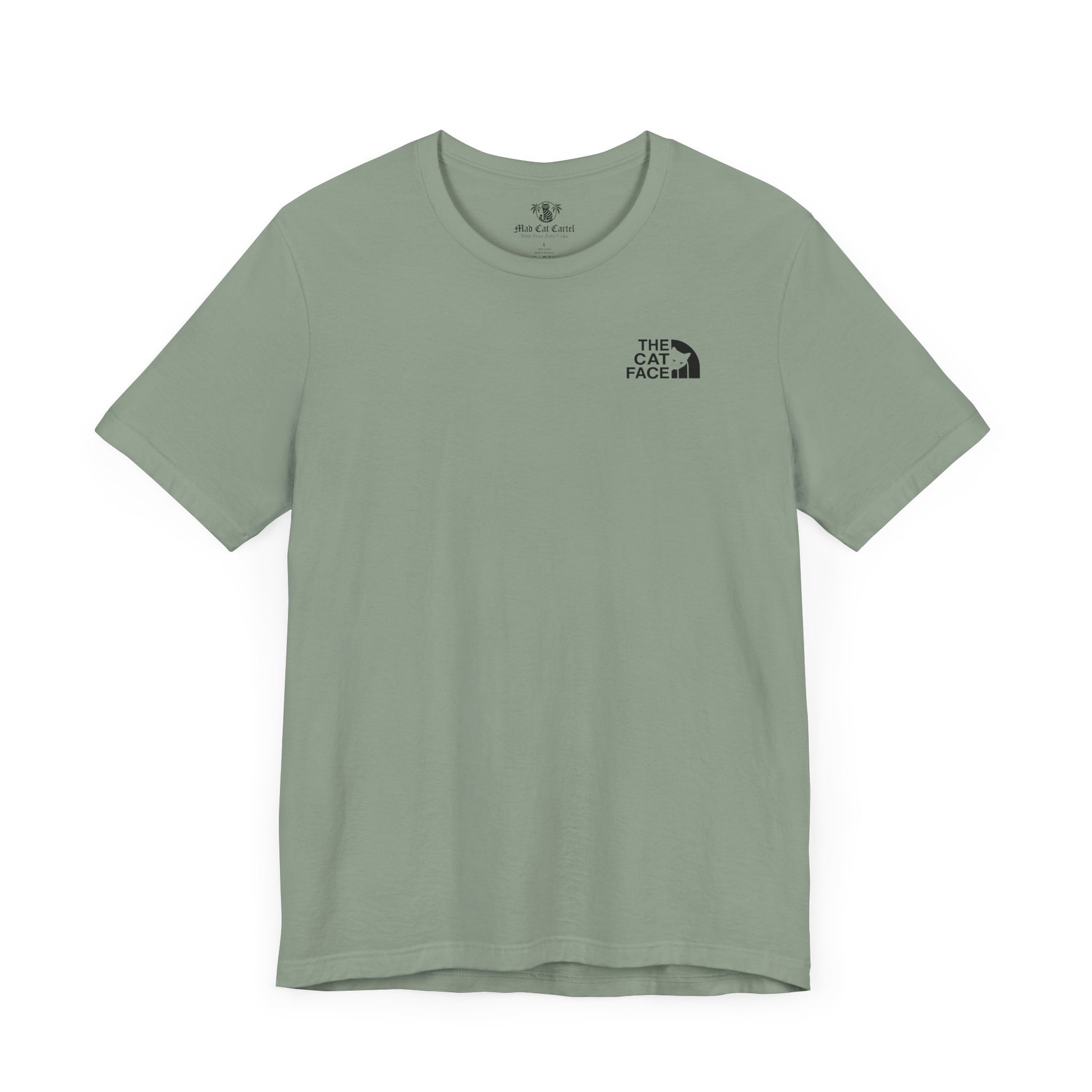Mens cat shirts sage front view